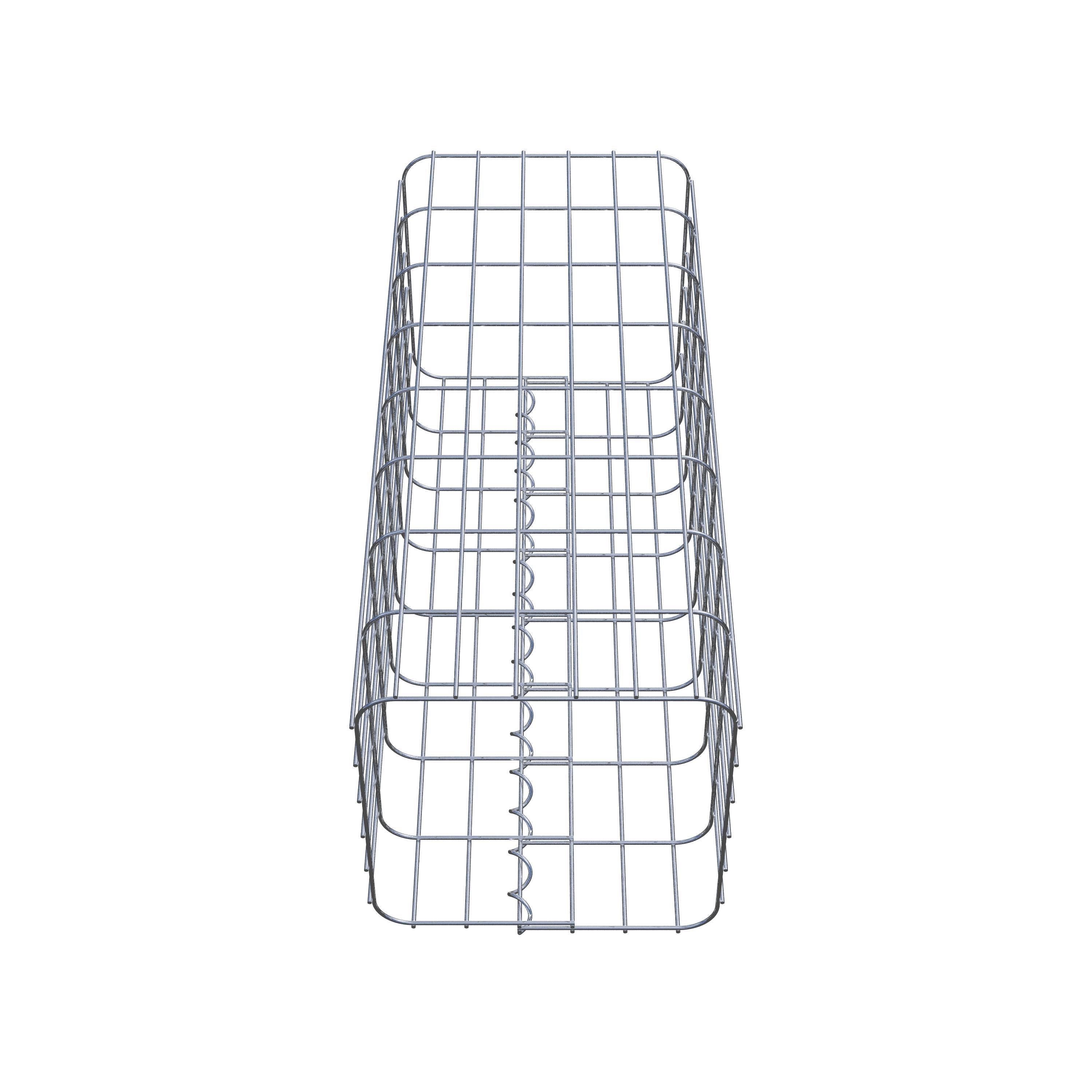 Columna de gaviones, angular 32 cm x 32 cm, 80 cm de altura, MW 5 cm x 10 cm