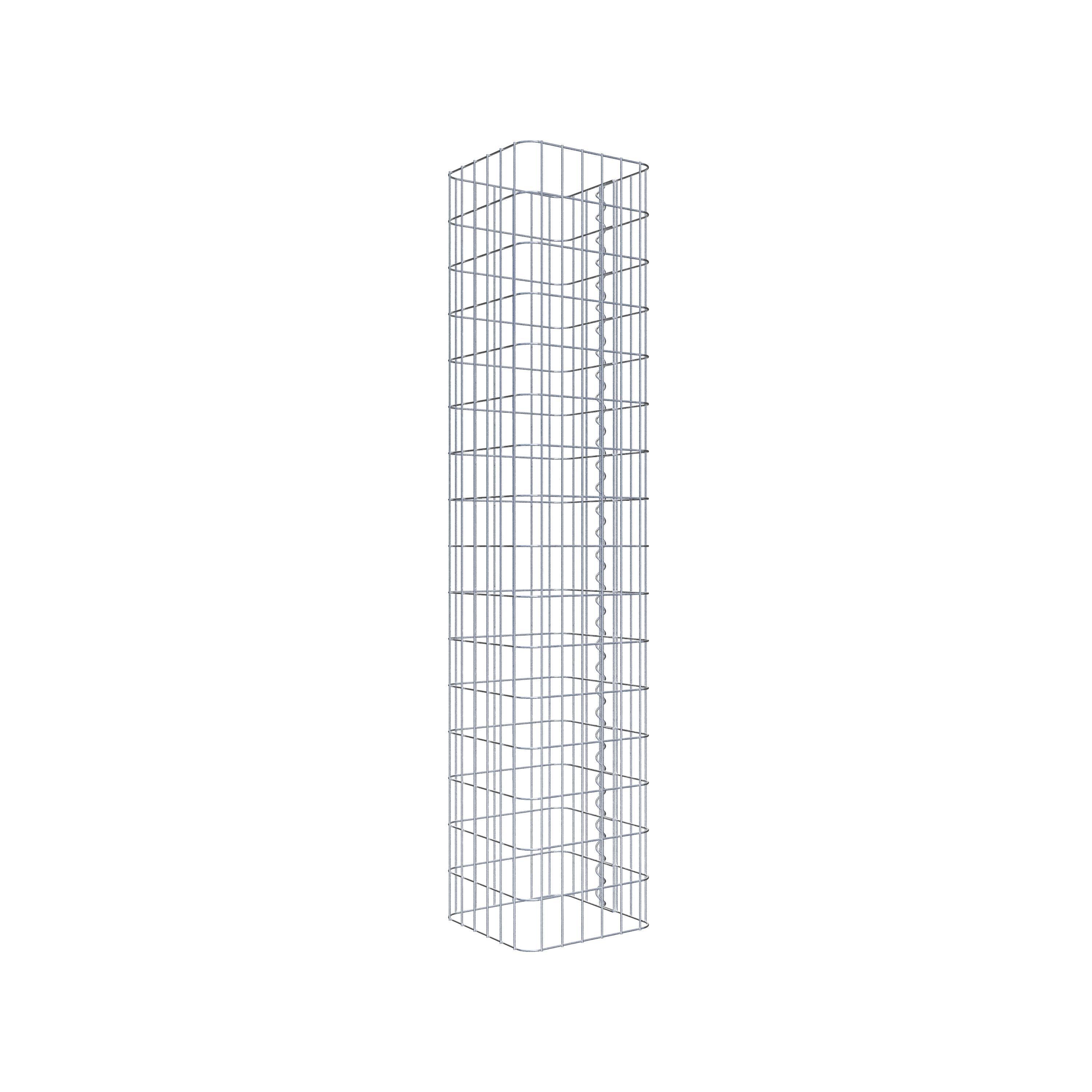 Schanskorfzuil hoekig 32 cm x 32 cm, 160 cm hoog, MW 5 cm x 10 cm