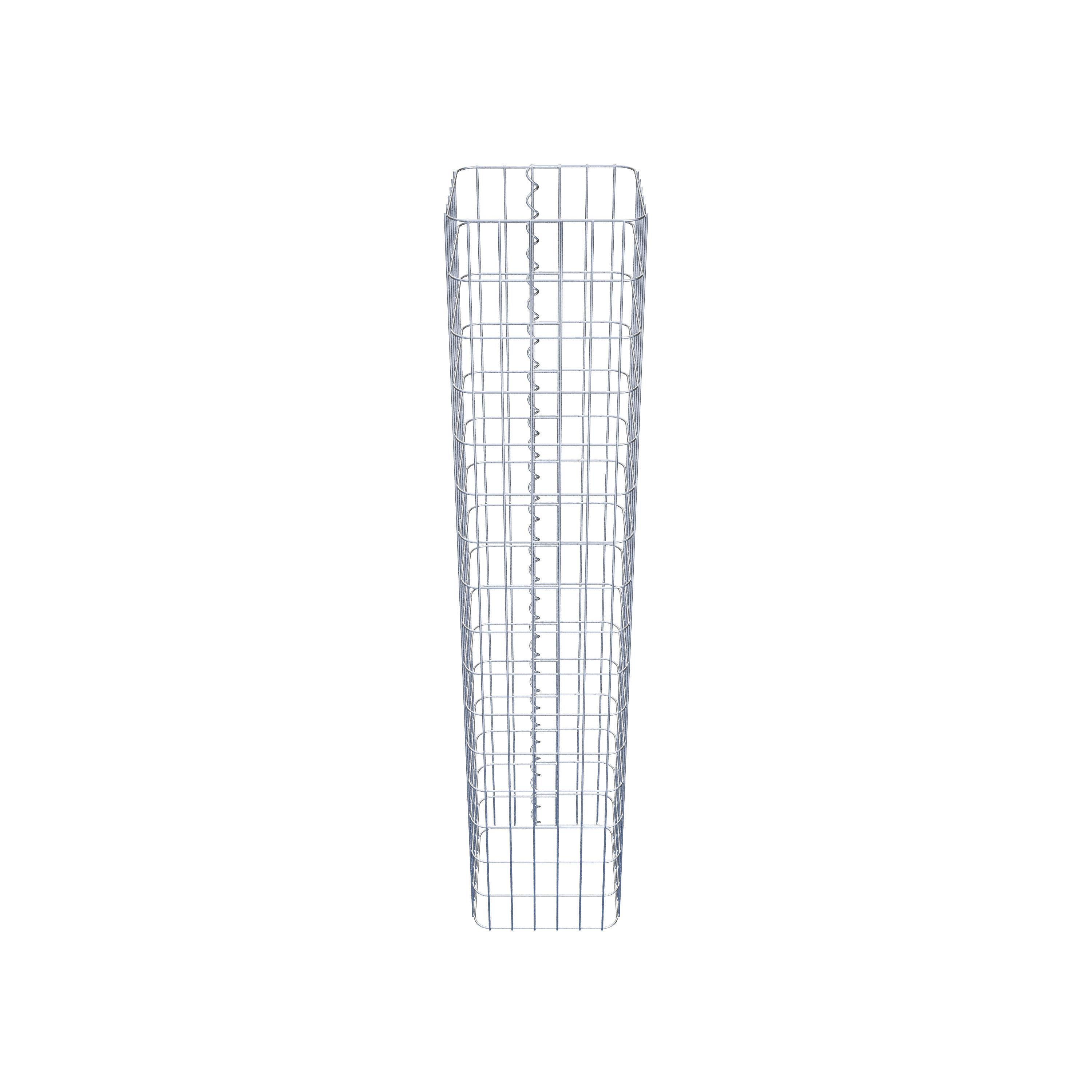 Schanskorfzuil hoekig 32 cm x 32 cm, 160 cm hoog, MW 5 cm x 10 cm