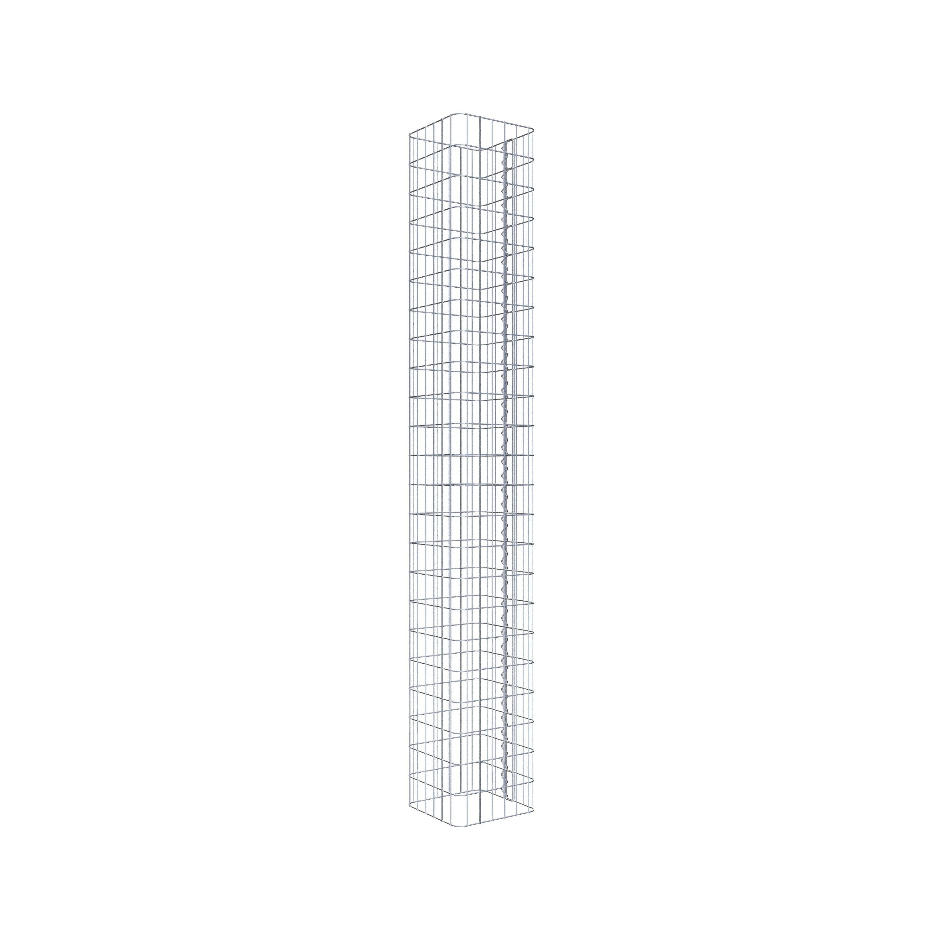 Gabion column square 32 cm x 32 cm, 230 cm height, MW 5 cm x 10 cm