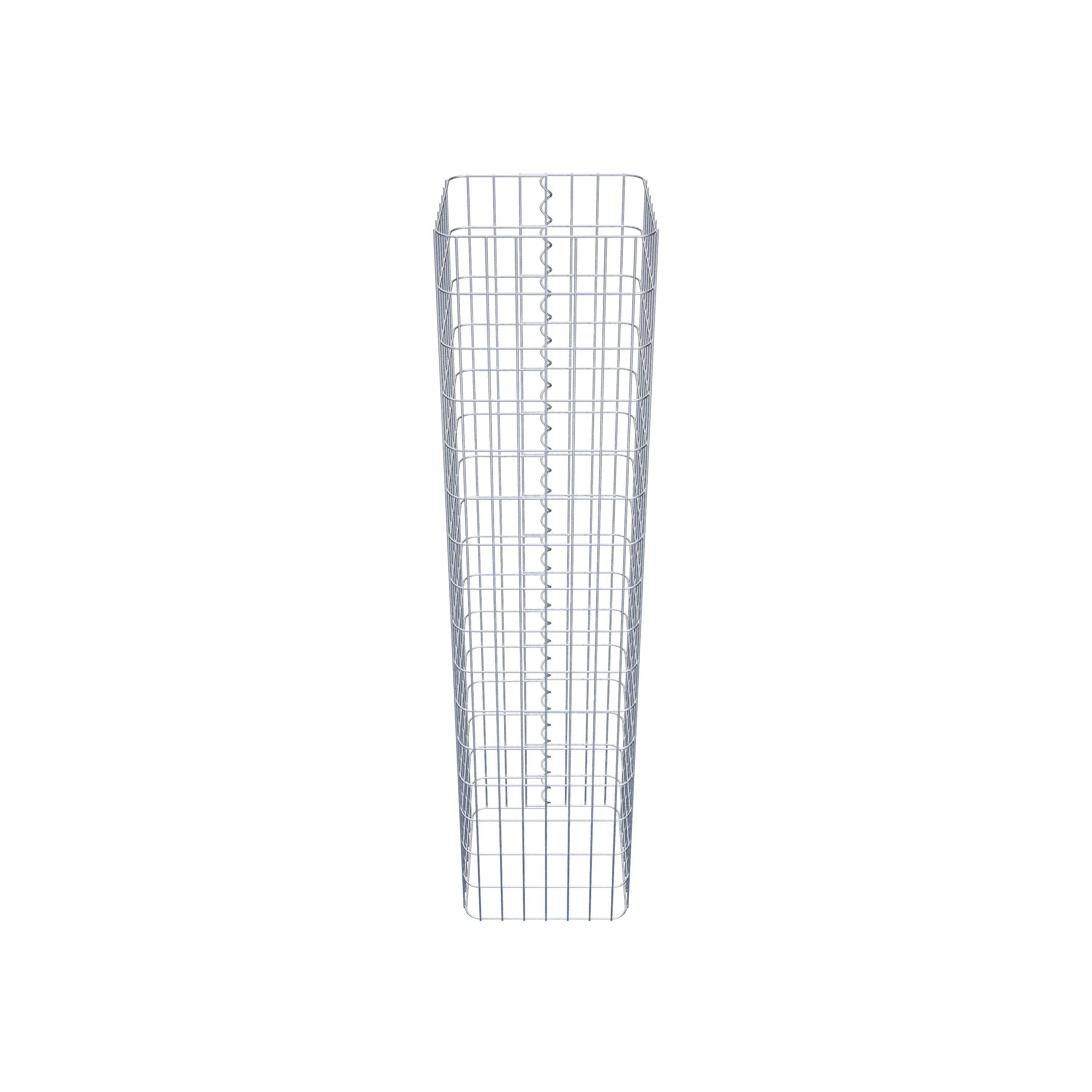 Schanskorfzuil, hoekig 37 cm x 37 cm, 160 cm hoog, MW 5 cm x 10 cm