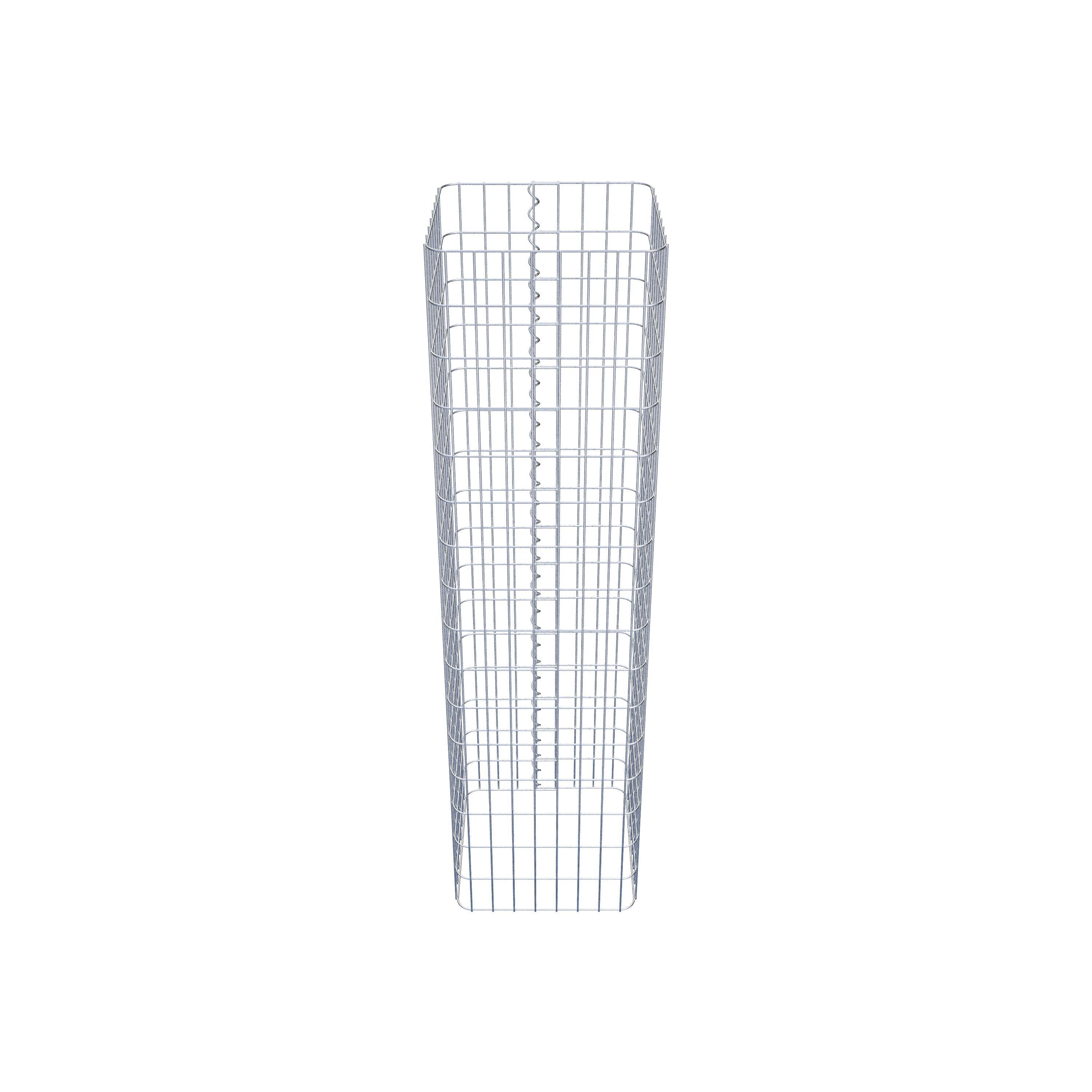 Columna de gaviones, angular 42 cm x 42 cm, 160 cm de altura, MW 5 cm x 10 cm