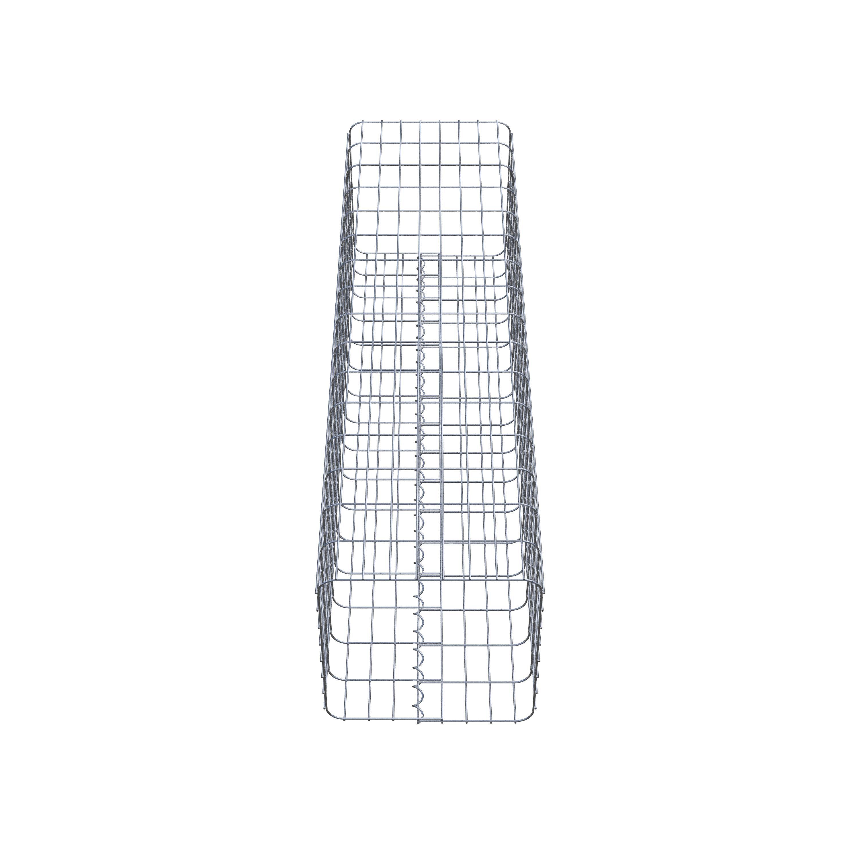 Columna de gaviones, angular 42 cm x 42 cm, 160 cm de altura, MW 5 cm x 10 cm