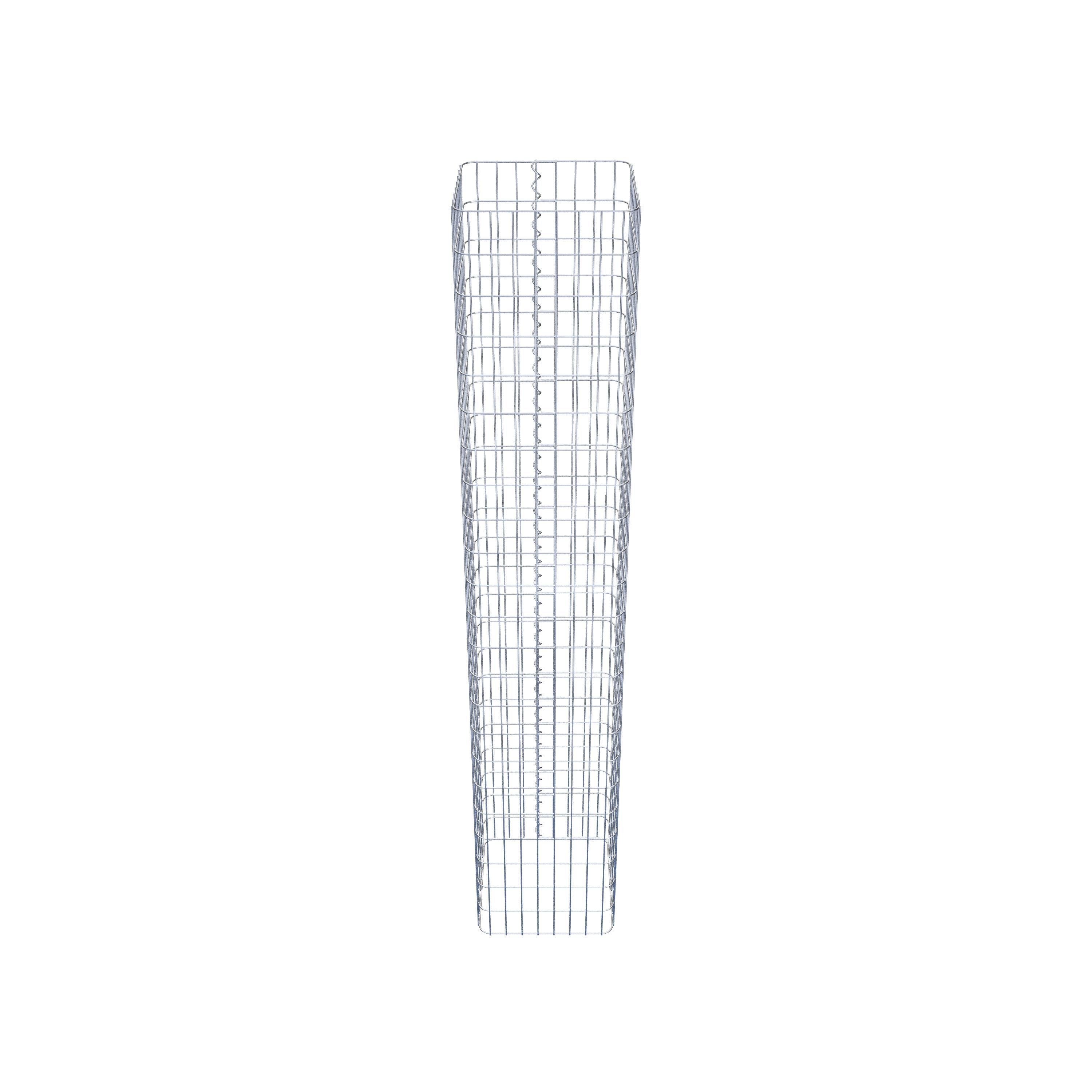 Columna de gaviones angular 42 cm x 42 cm, 230 cm de altura, MW 5 cm x 10 cm
