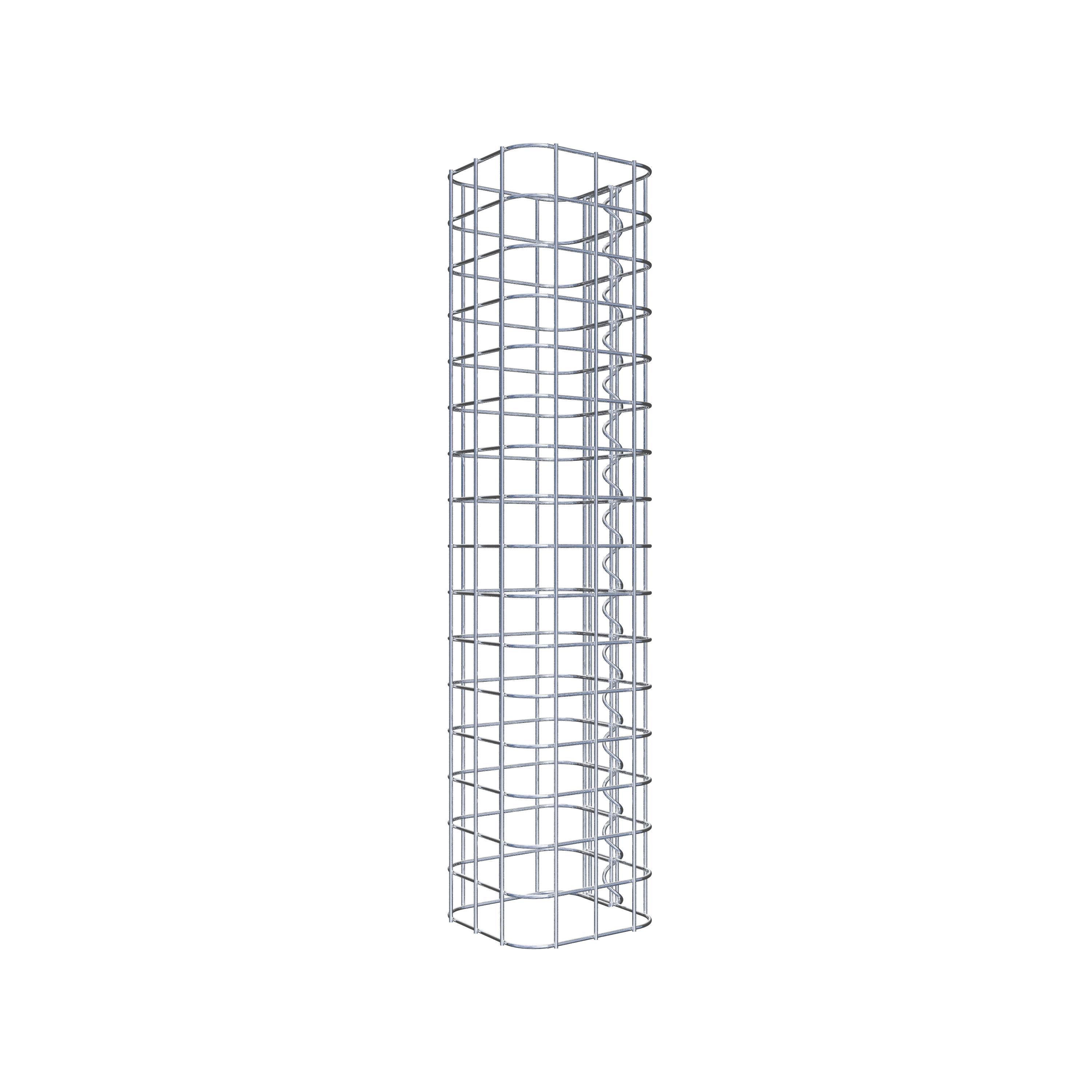 Schanskorfzuil vierkant 17 cm x 17 cm, 80 cm hoog, MW 5 cm x 5 cm