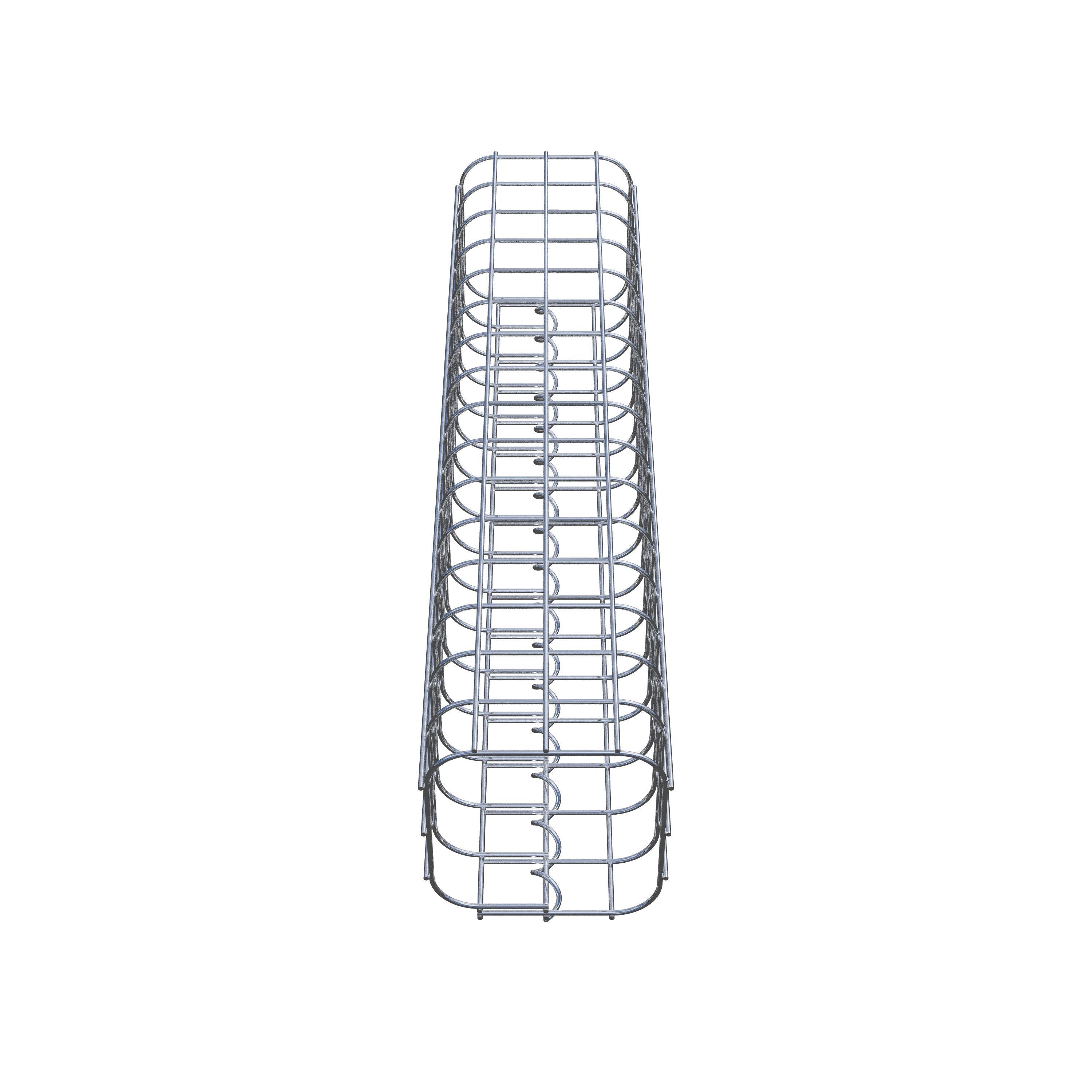 Schanskorfzuil vierkant 17 cm x 17 cm, 80 cm hoog, MW 5 cm x 5 cm