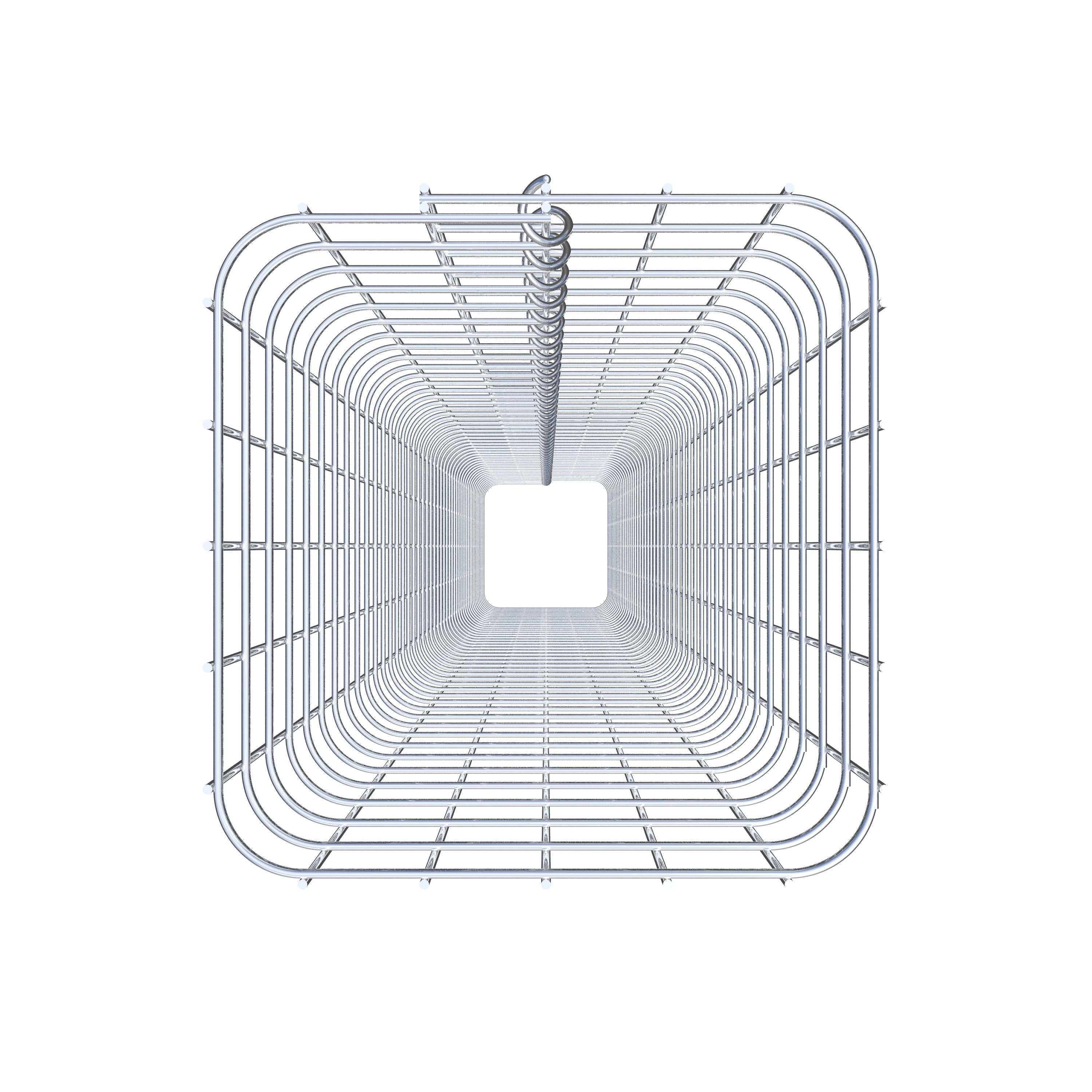 Schanskorfzuil hoekig 27 cm x 27 cm, 230 cm hoog, MW 5 cm x 5 cm