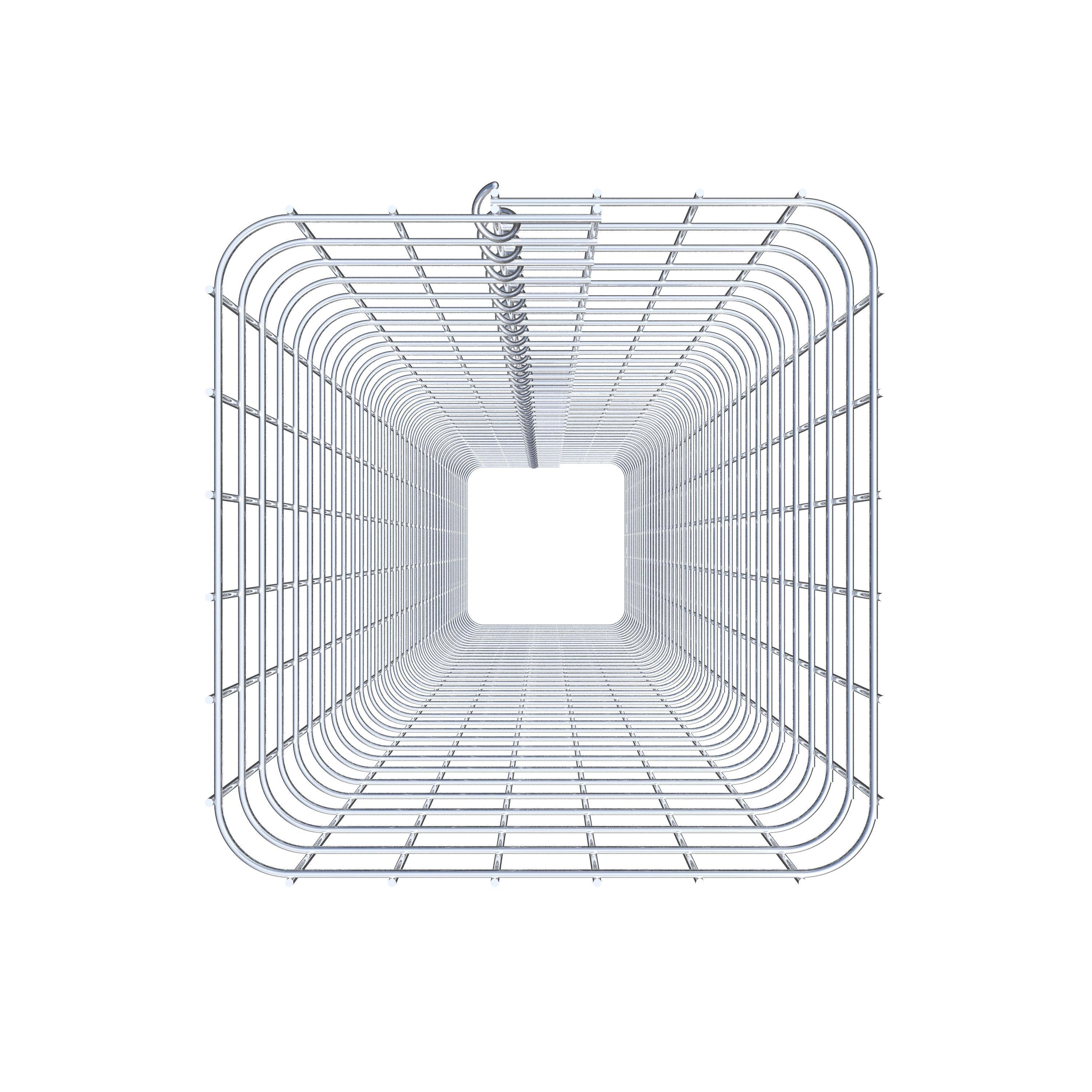 Gabionsøjle firkantet 32 cm x 32 cm, 200 cm høj, MW 5 cm x 5 cm