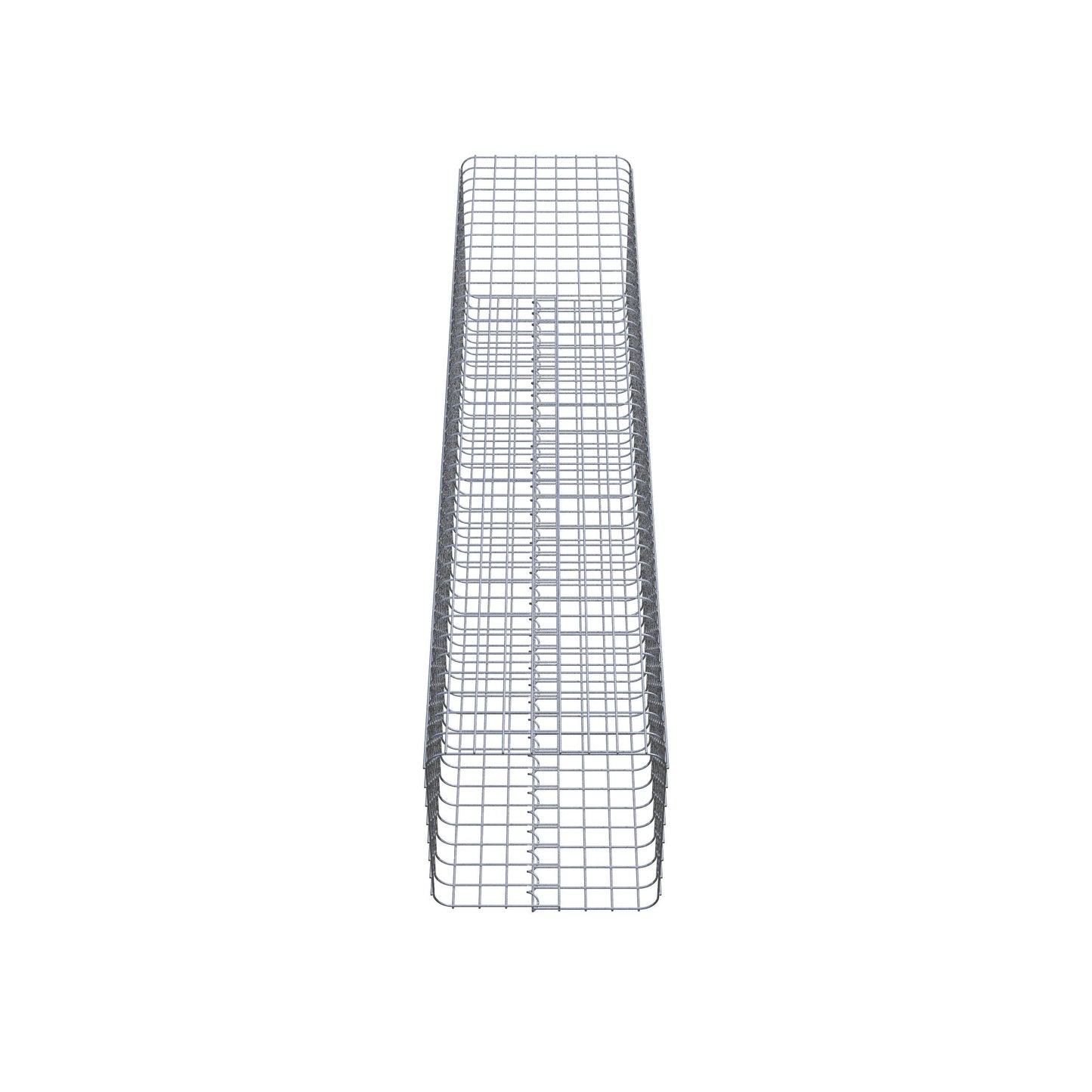 Colonne de gabion carrée 42 cm x 42 cm, hauteur 200 cm, MW 5 cm x 5 cm