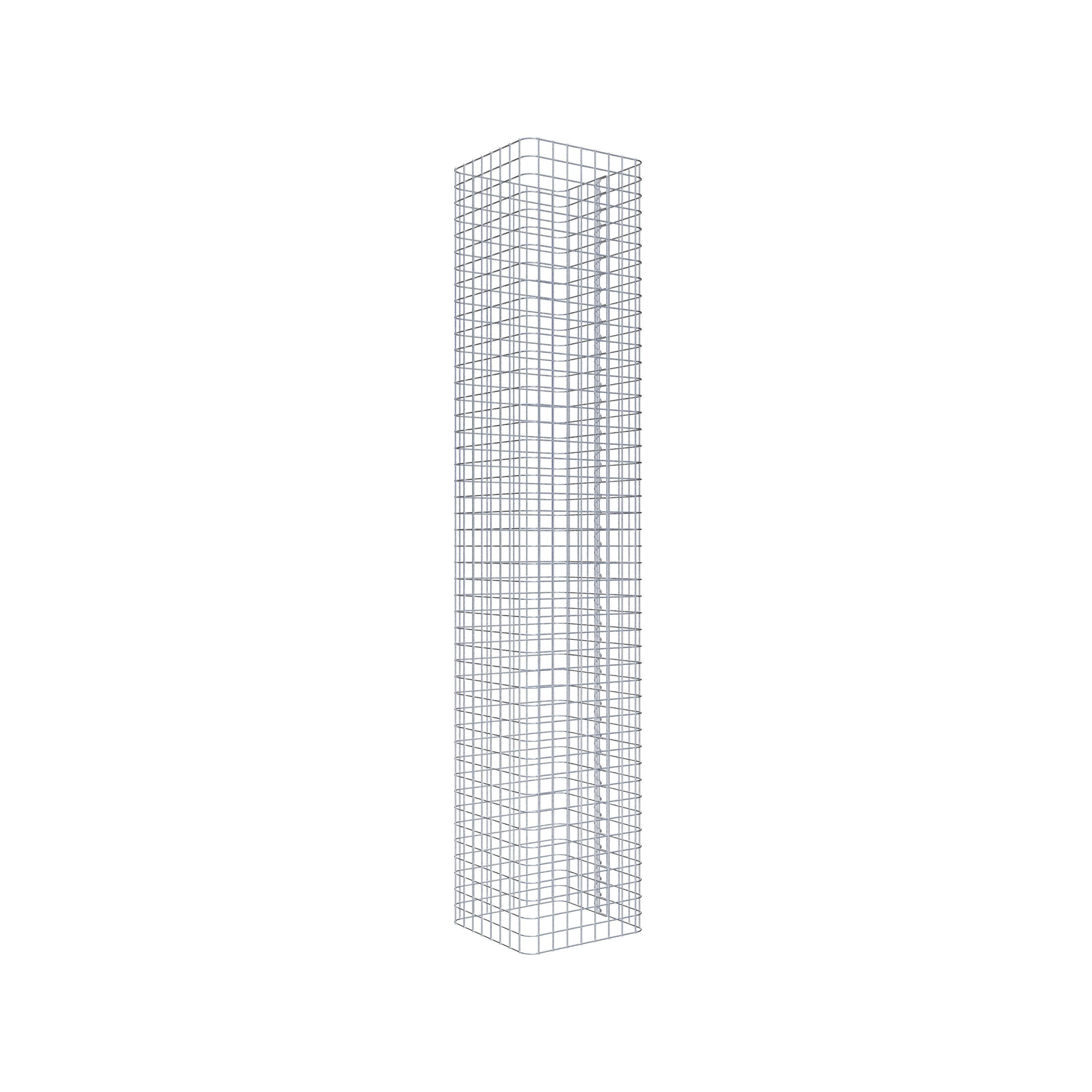 Schanskorfkolom hoekig 42 cm x 42 cm, 230 cm hoog, MW 5 cm x 5 cm