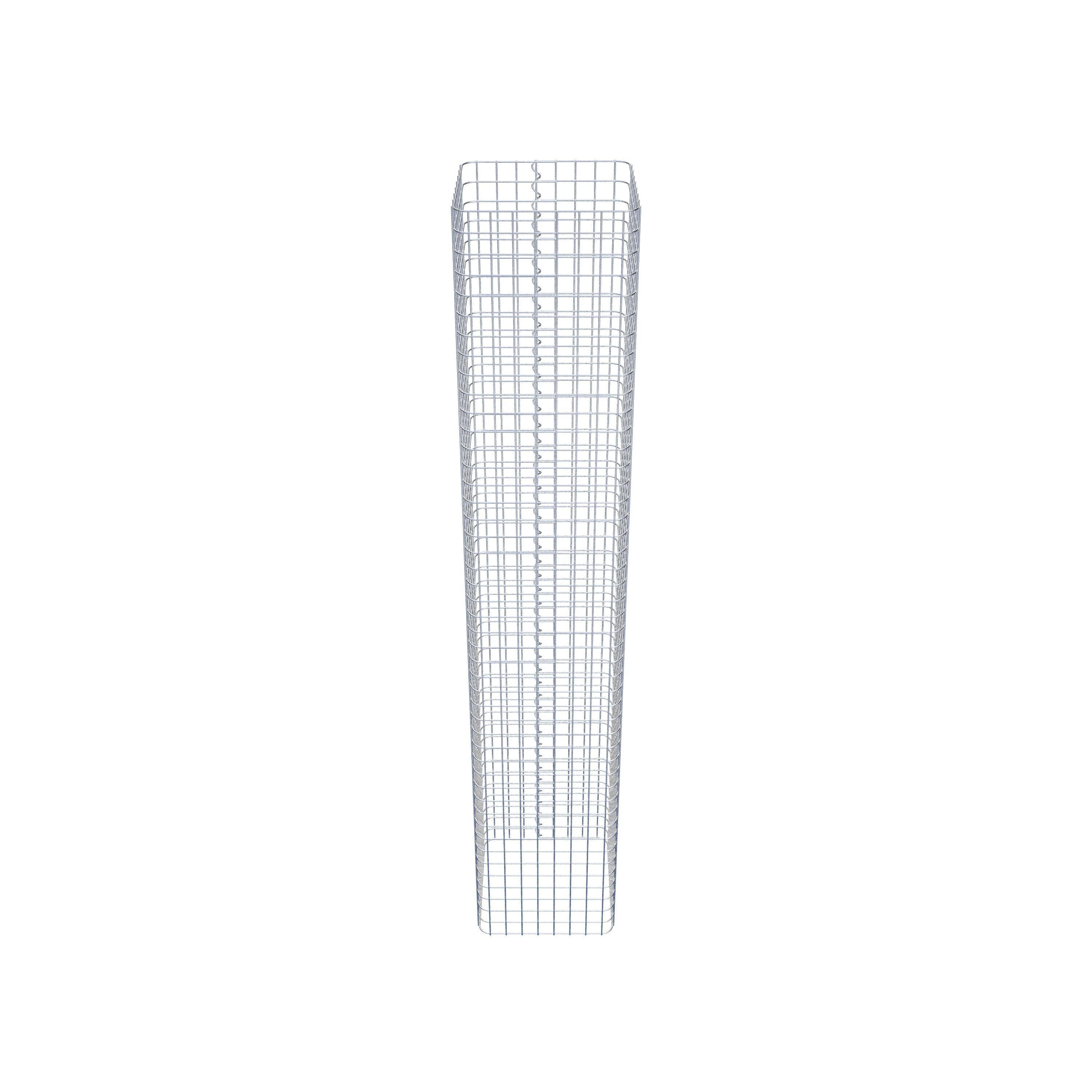 Schanskorfkolom hoekig 42 cm x 42 cm, 230 cm hoog, MW 5 cm x 5 cm