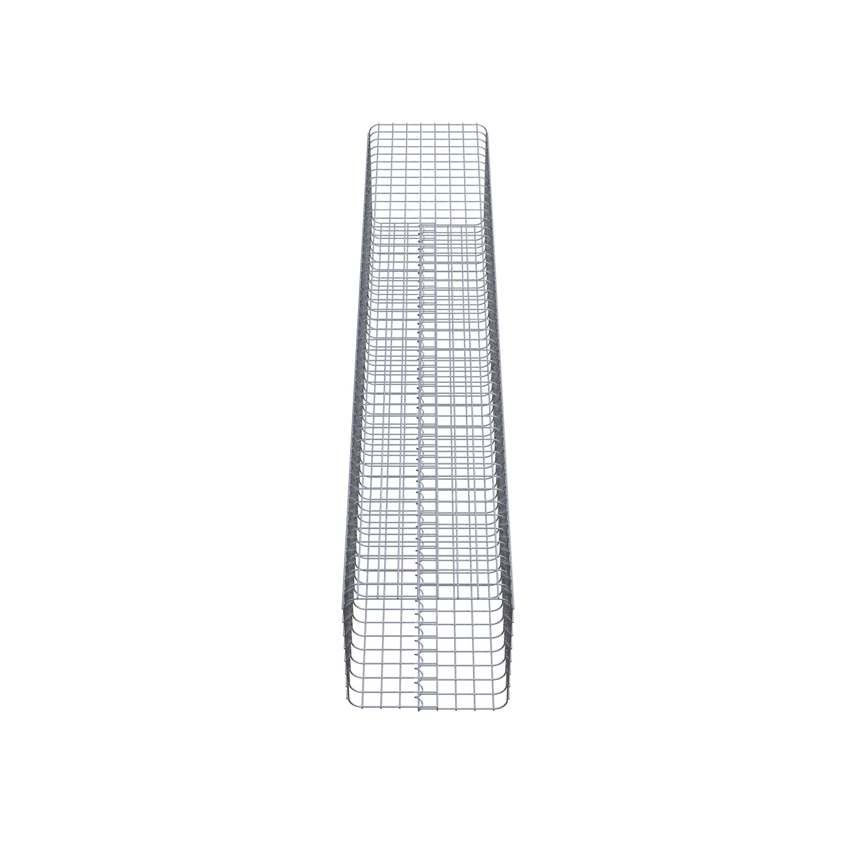 Schanskorfkolom hoekig 42 cm x 42 cm, 230 cm hoog, MW 5 cm x 5 cm