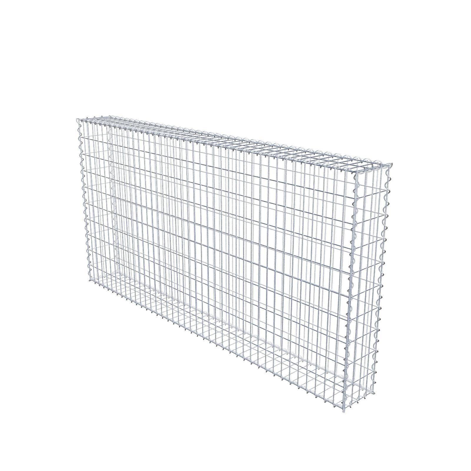 Gabbione 200 cm x 100 cm x 20 cm (L x H x P), maglia 5 cm x 10 cm, spirale