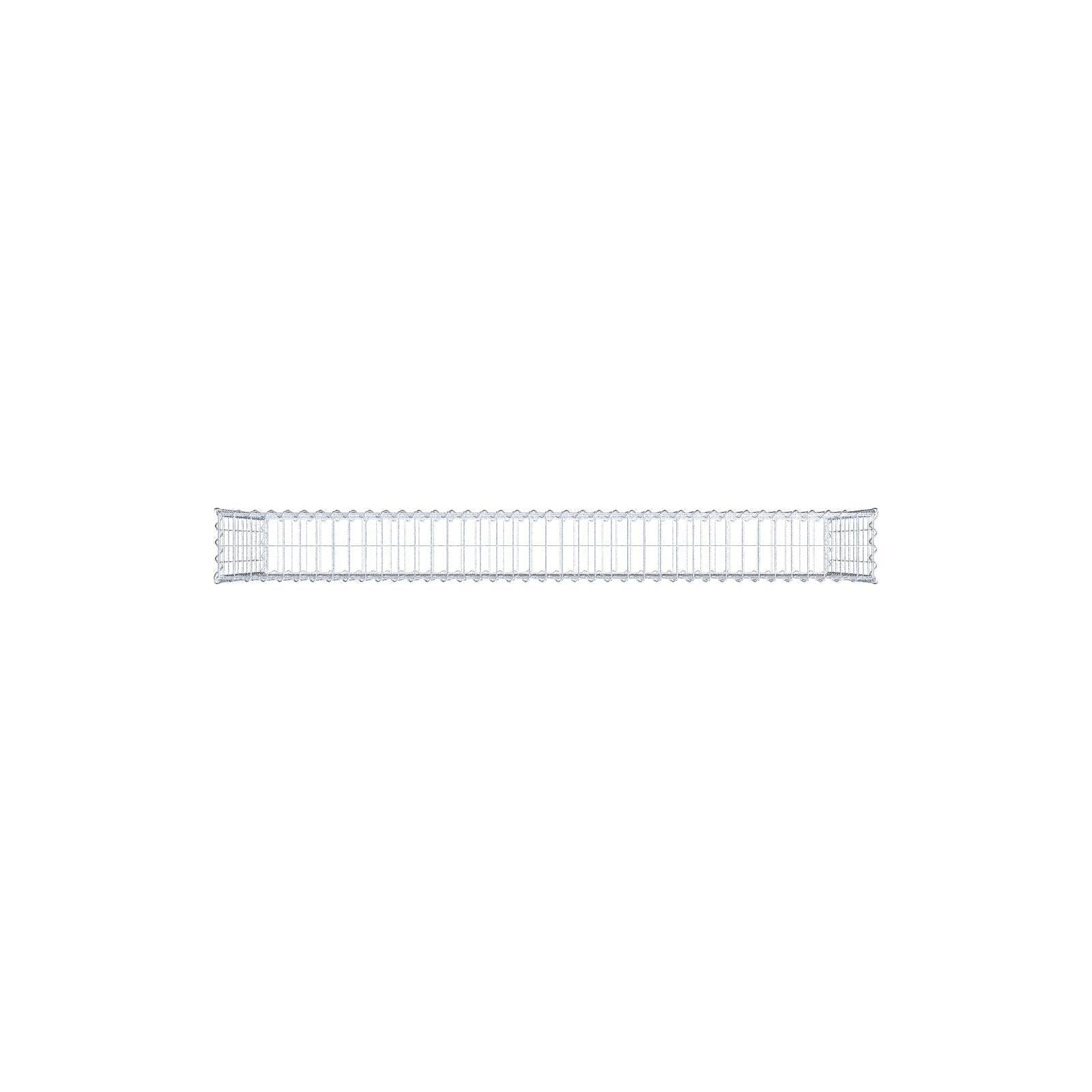 Gabbione 200 cm x 100 cm x 20 cm (L x H x P), maglia 5 cm x 10 cm, spirale