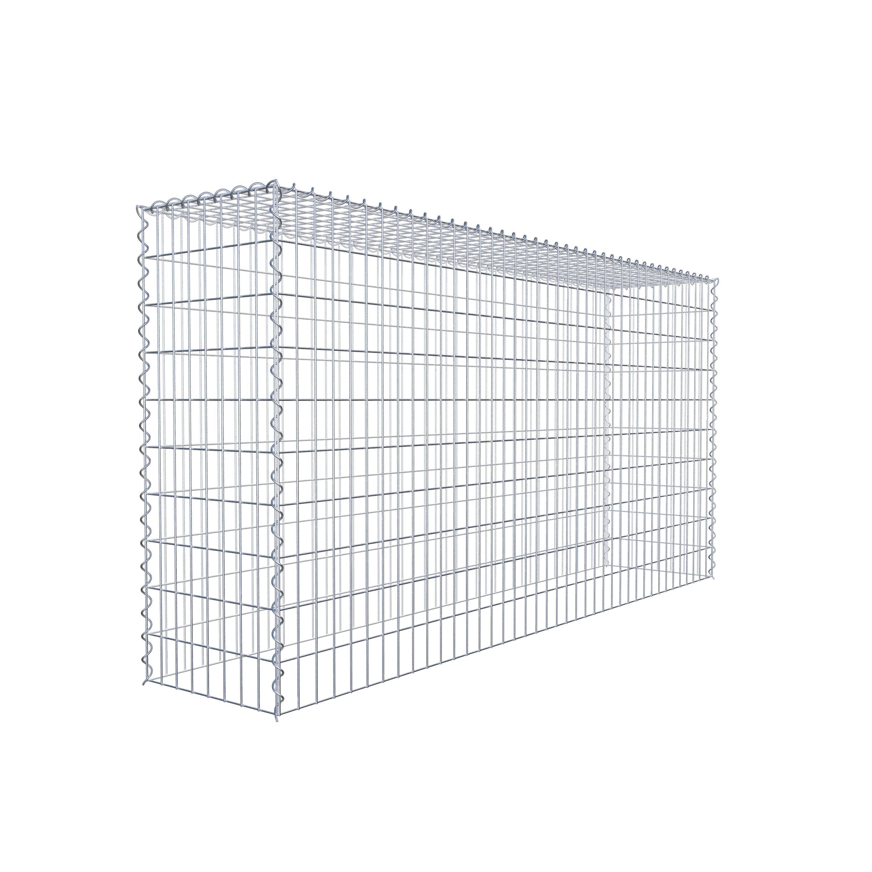 Grown-on gabion type 3 200 cm x 100 cm x 40 cm (L x H x D), mesh size 5 cm x 10 cm, spiral