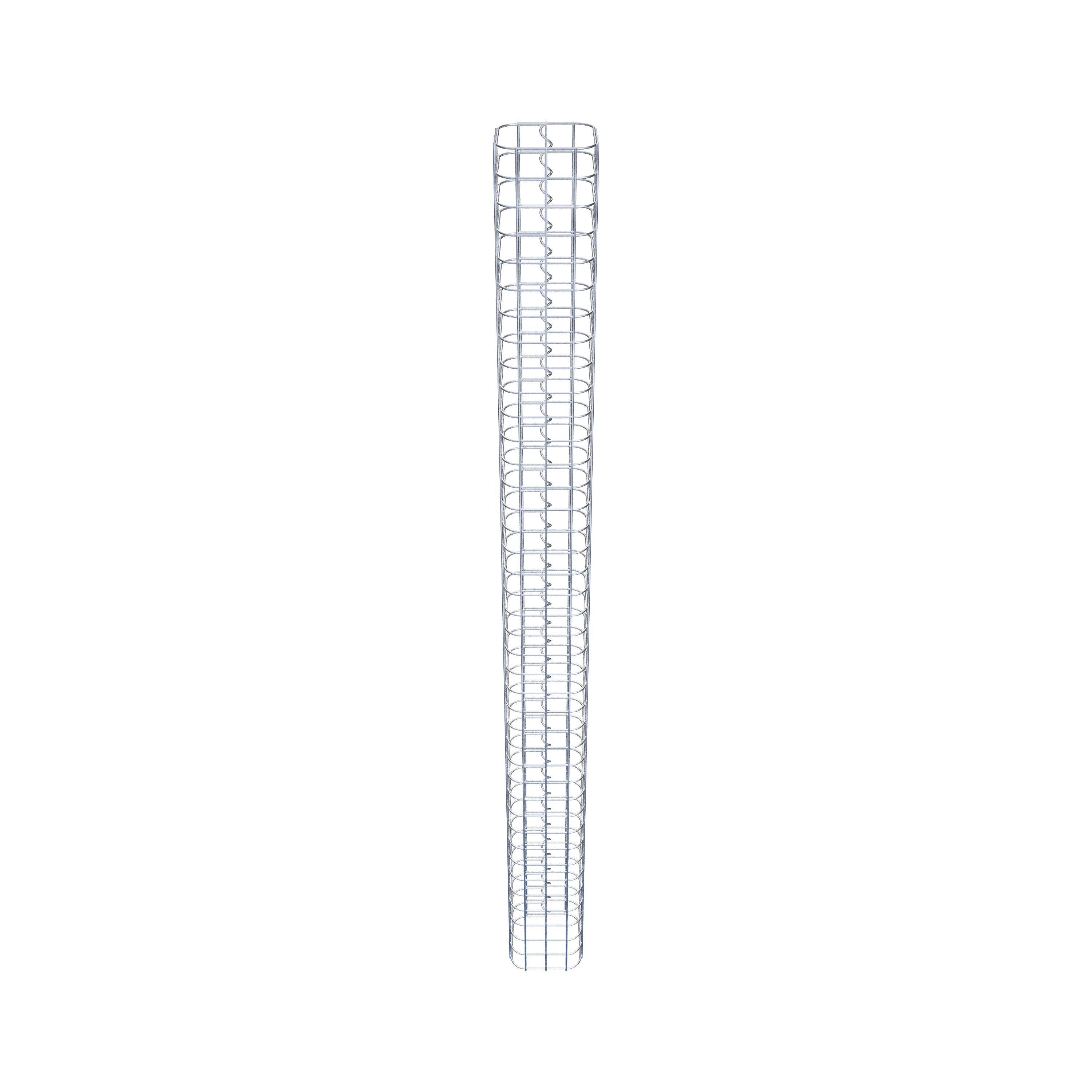 Colonna rettangolare in gabbione zincato a caldo, 17 cm x 17 cm, altezza 200 cm, MW 5 cm x 5 cm