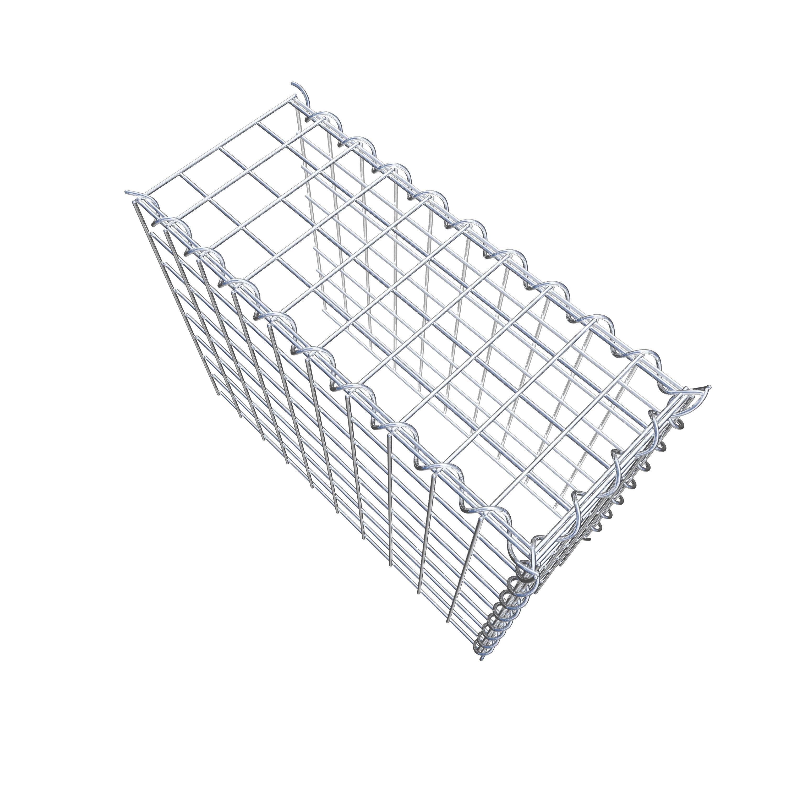 Add-on schanskorf type 4 50 cm x 40 cm x 20 cm (L x H x D), maaswijdte 5 cm x 5 cm, spiraalvormig
