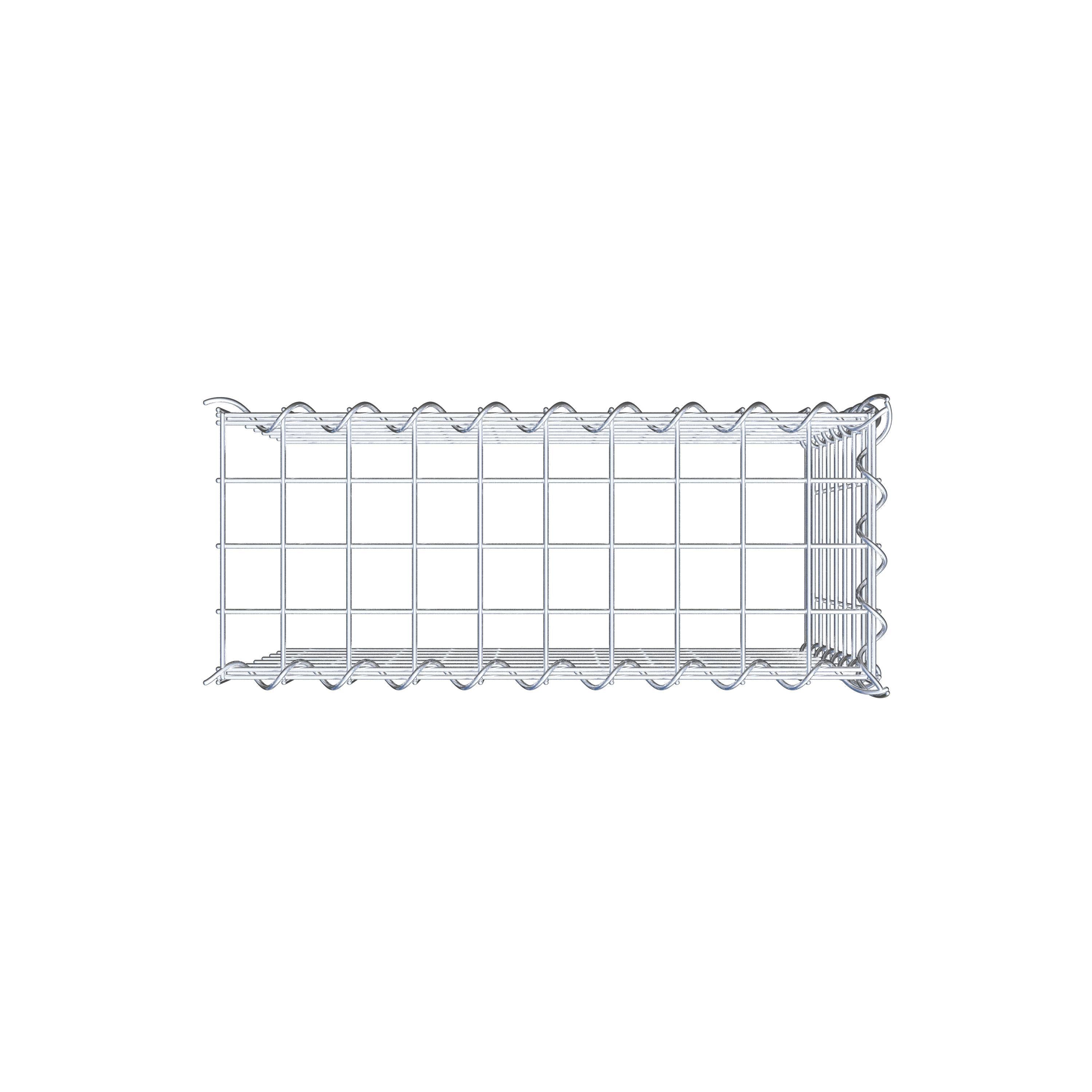 Add-on schanskorf type 4 50 cm x 40 cm x 20 cm (L x H x D), maaswijdte 5 cm x 5 cm, spiraalvormig