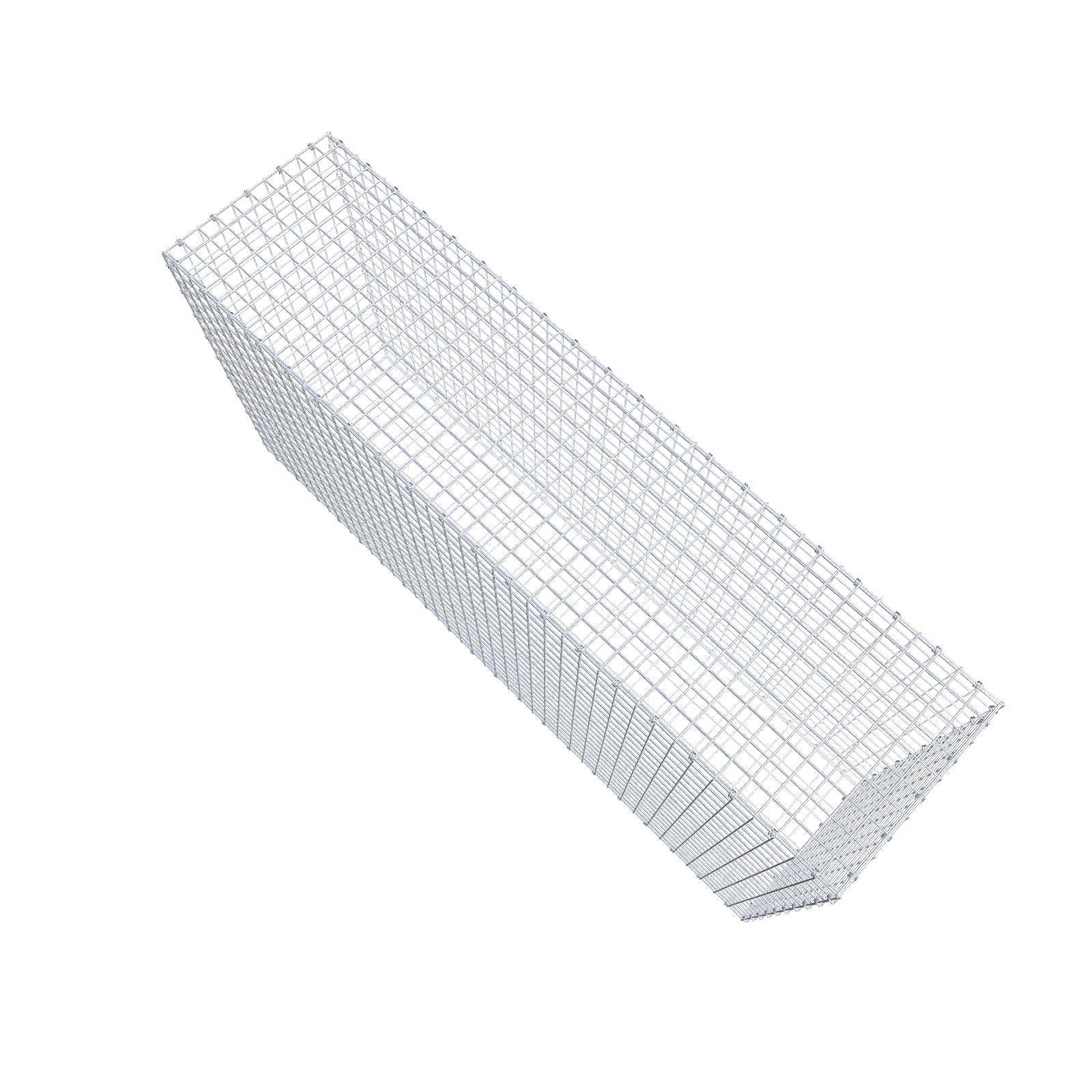 Gavión 200 cm x 100 cm x 50 cm (L x A x P), luz de malla 5 x 5 cm, anillo en espiral