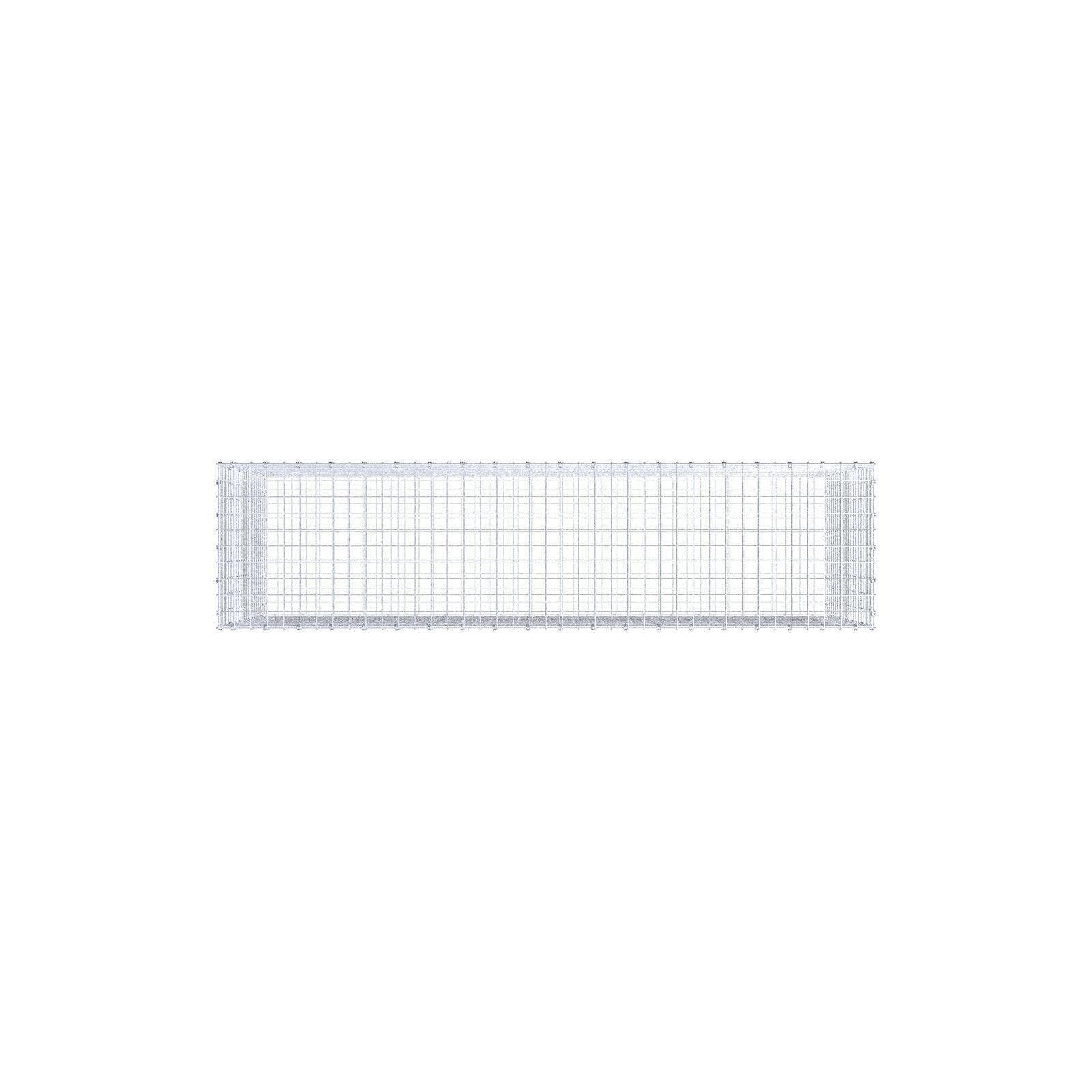 Gavión 200 cm x 100 cm x 50 cm (L x A x P), luz de malla 5 x 5 cm, anillo en espiral