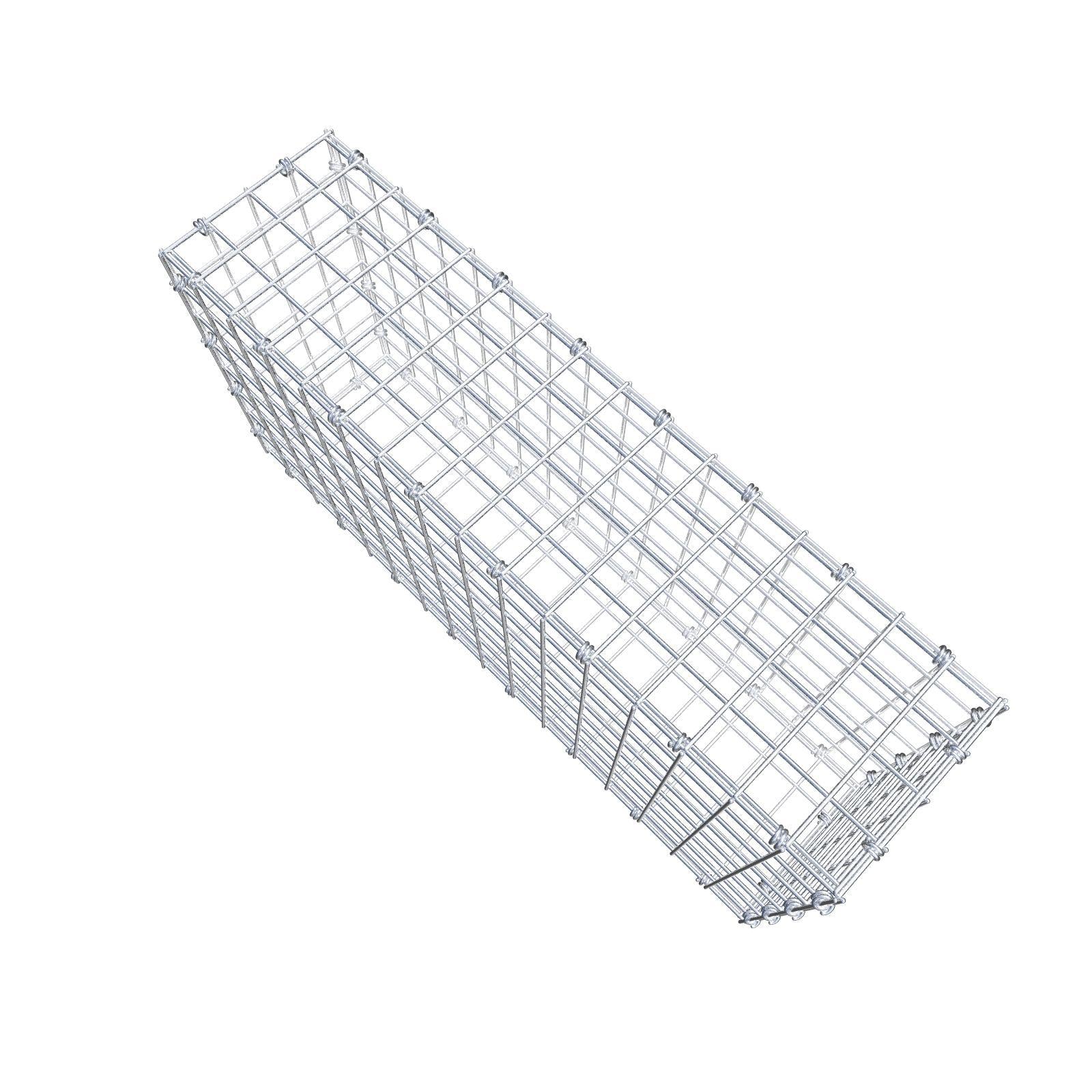 Schanskorf 80 cm x 40 cm x 20 cm (L x H x D), maaswijdte 5 x 5 cm, spiraalring