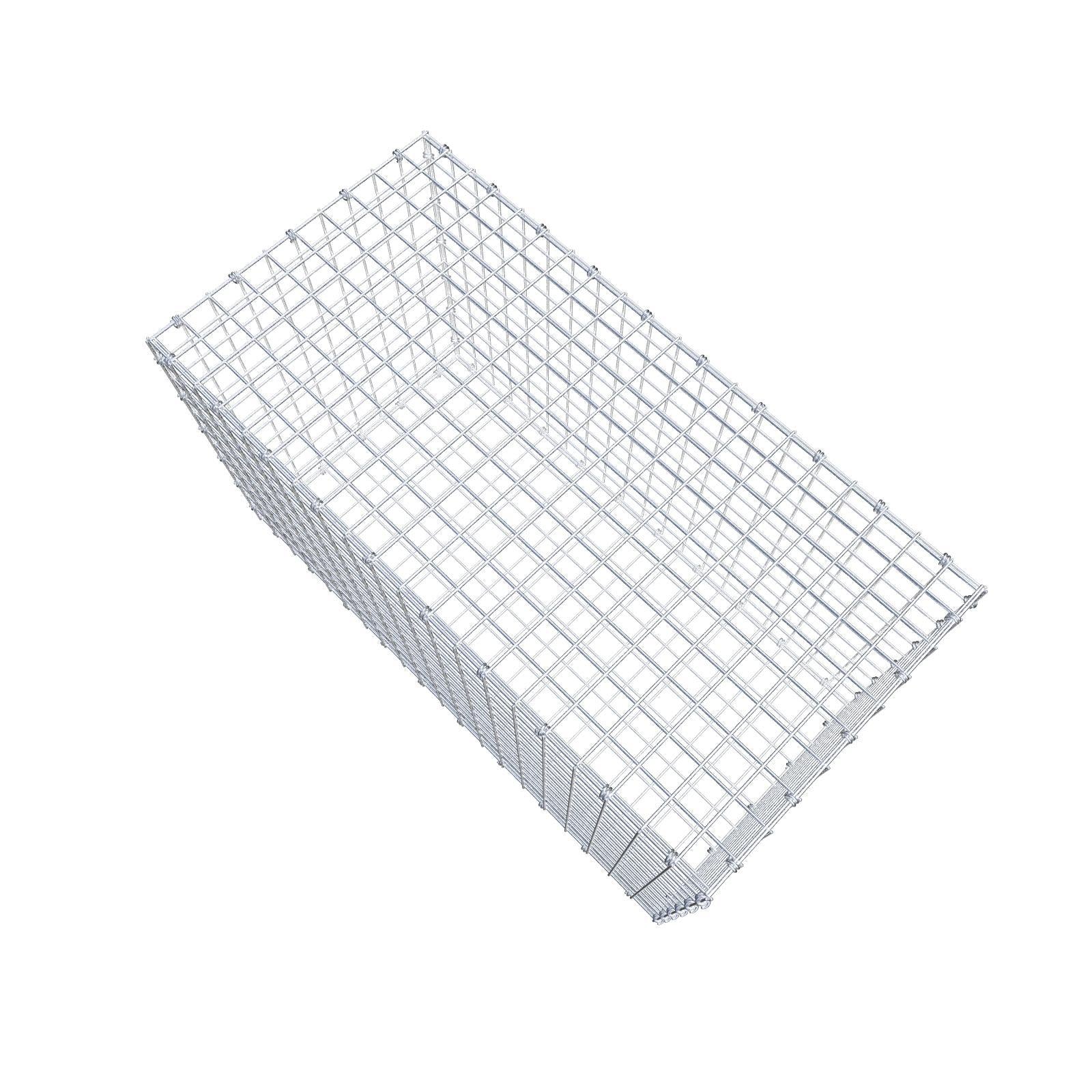 Gabion 100 cm x 60 cm x 50 cm (L x H x D), maskstorlek 5 x 5 cm, spiralring