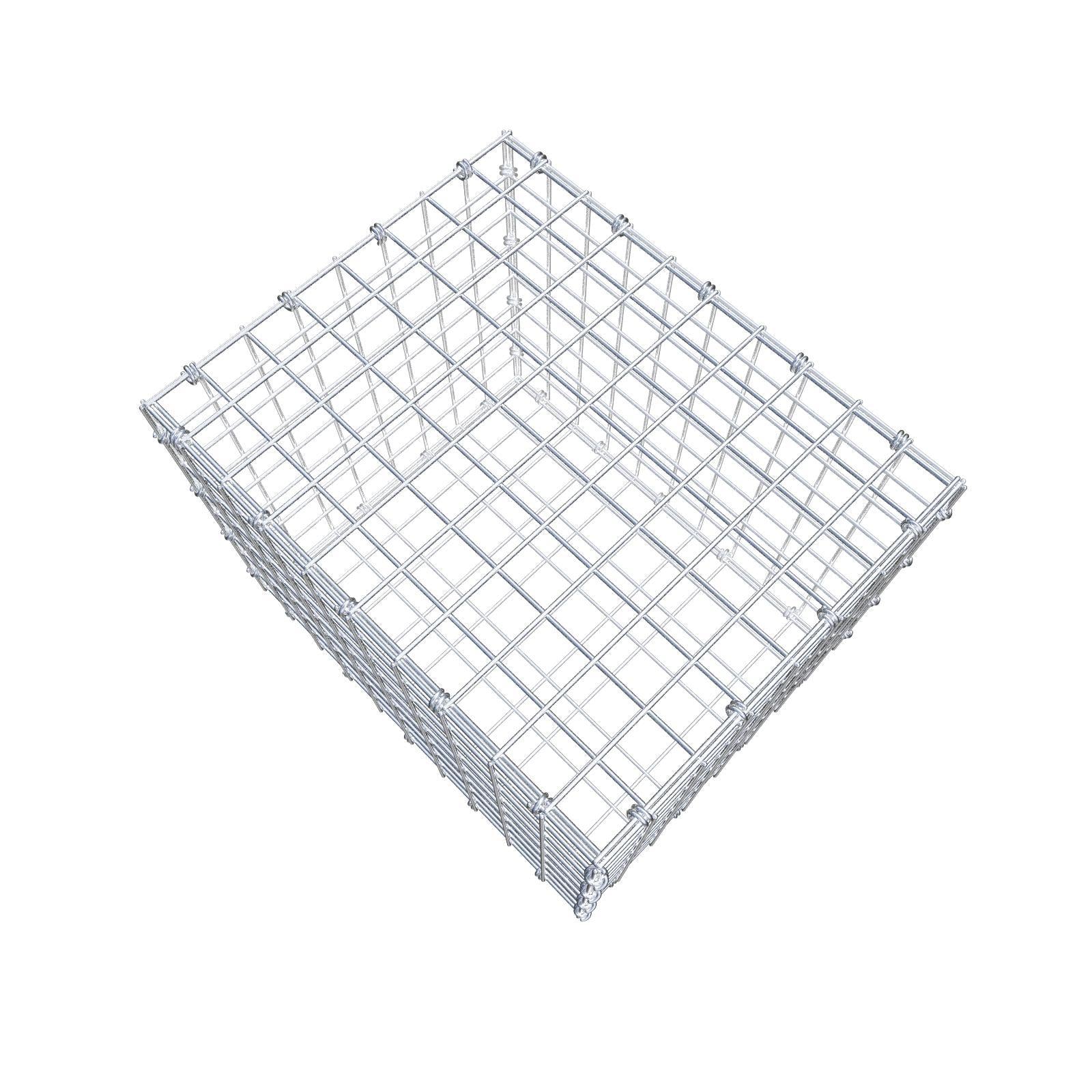 Schanskorf 50 cm x 40 cm x 40 cm (L x H x D), maaswijdte 5 x 5 cm, spiraalring