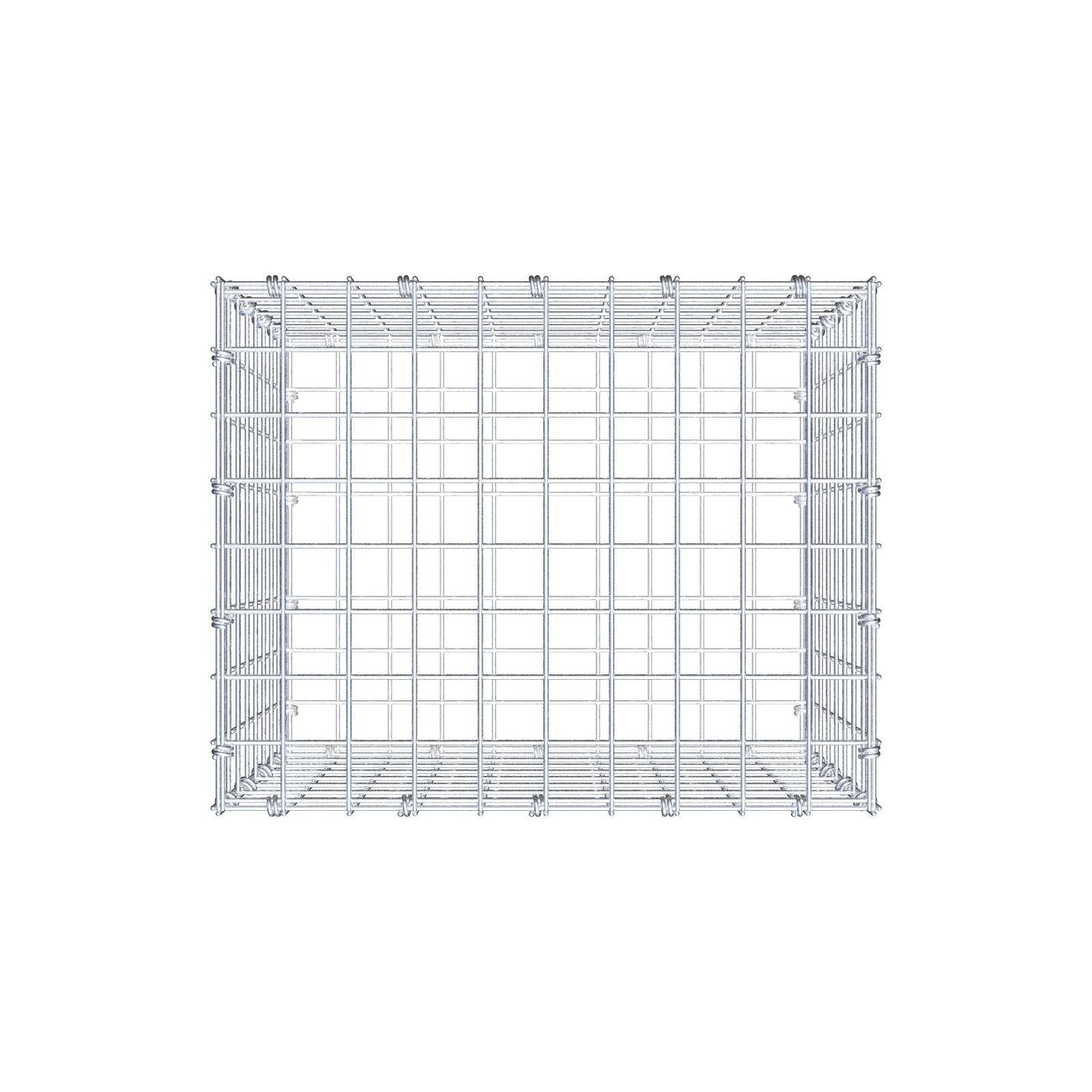 Schanskorf 50 cm x 40 cm x 40 cm (L x H x D), maaswijdte 5 x 5 cm, spiraalring