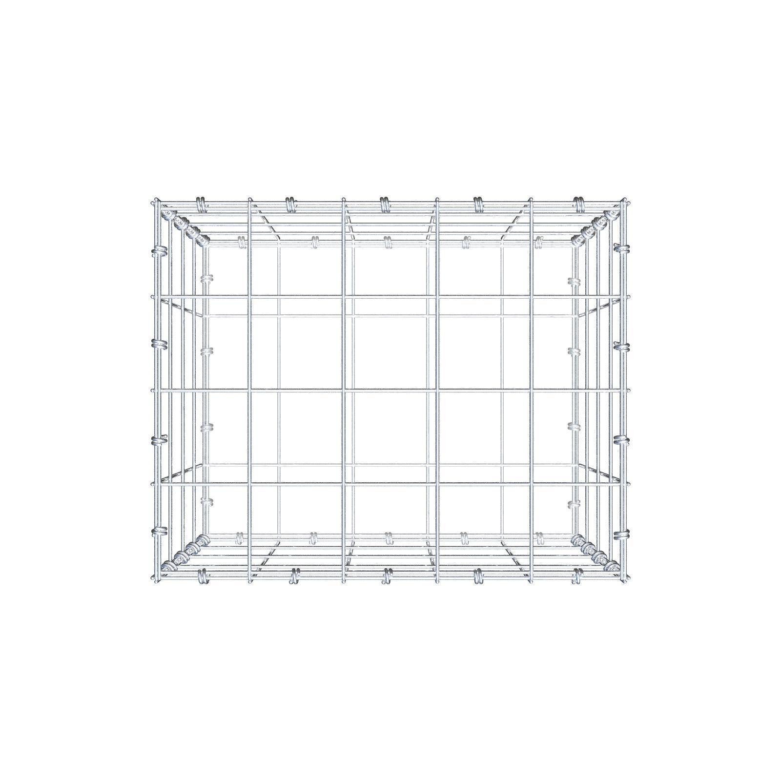 Schanskorf 50 cm x 40 cm x 40 cm (L x H x D), maaswijdte 10 x 10 cm, spiraalring