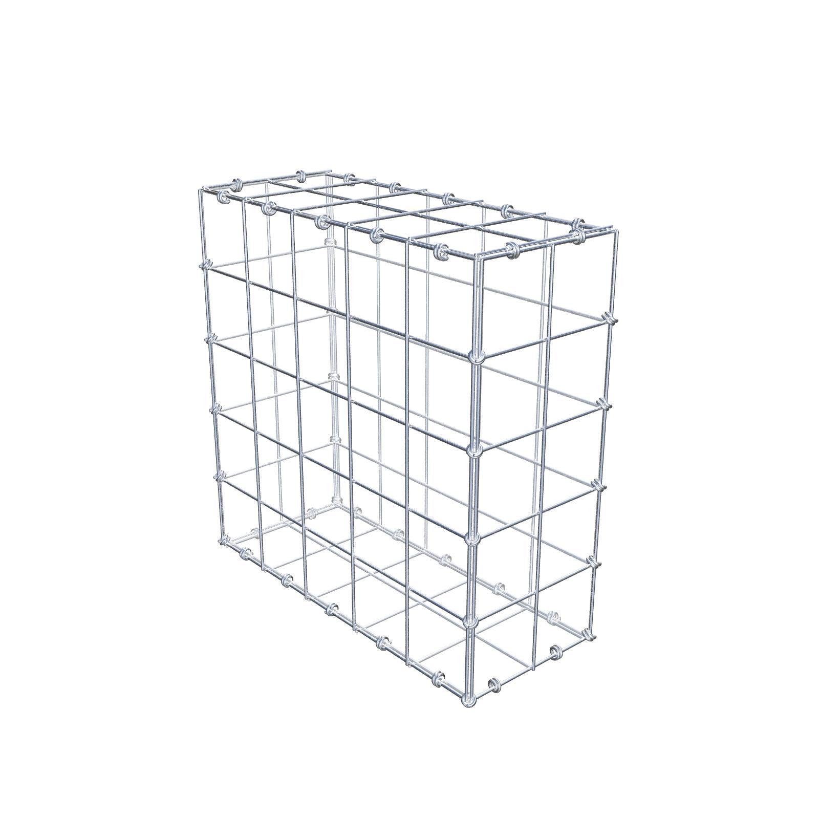 Gabião 50 cm x 50 cm x 20 cm (C x A x P), malhagem 10 x 10 cm, anel espiral