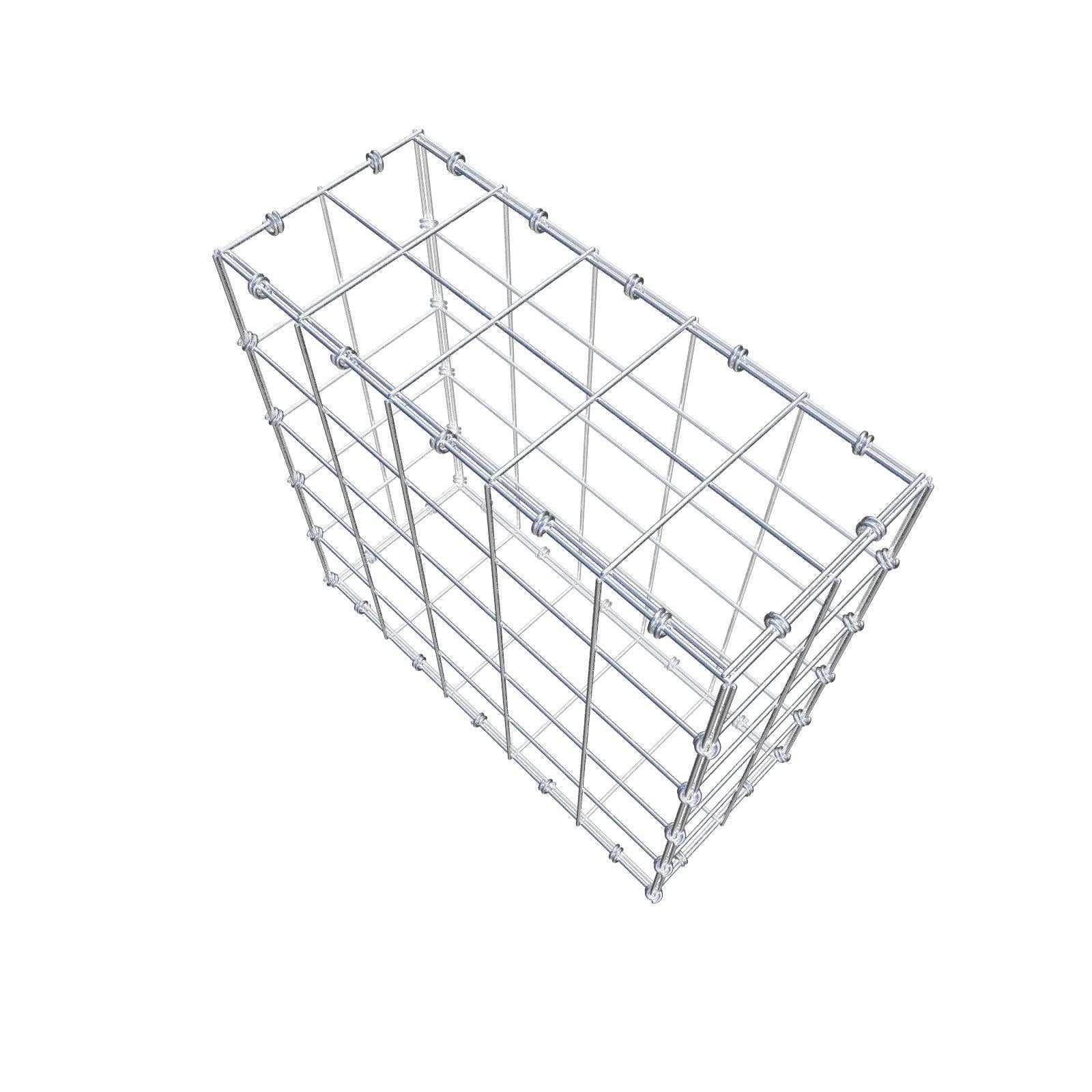 Gabião 50 cm x 50 cm x 20 cm (C x A x P), malhagem 10 x 10 cm, anel espiral