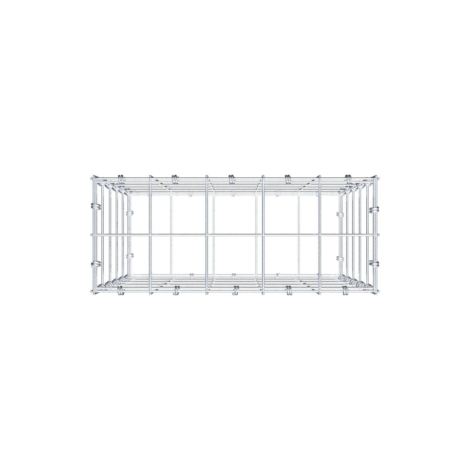 Gabião 50 cm x 50 cm x 20 cm (C x A x P), malhagem 10 x 10 cm, anel espiral