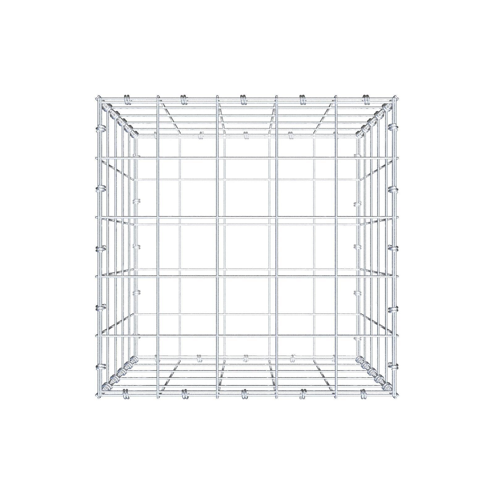 Gabione 50 cm x 50 cm x 50 cm (L x H x T), Maschenweite 10 x 10 cm, Spiralring
