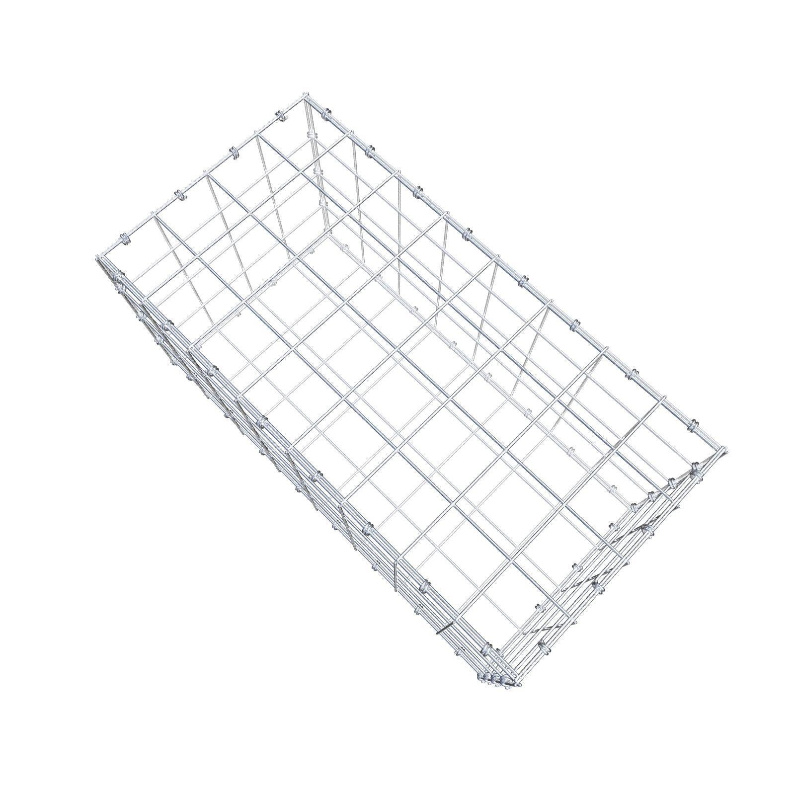 Schanskorf 80 cm x 40 cm x 40 cm (L x H x D), maaswijdte 10 x 10 cm, spiraalring