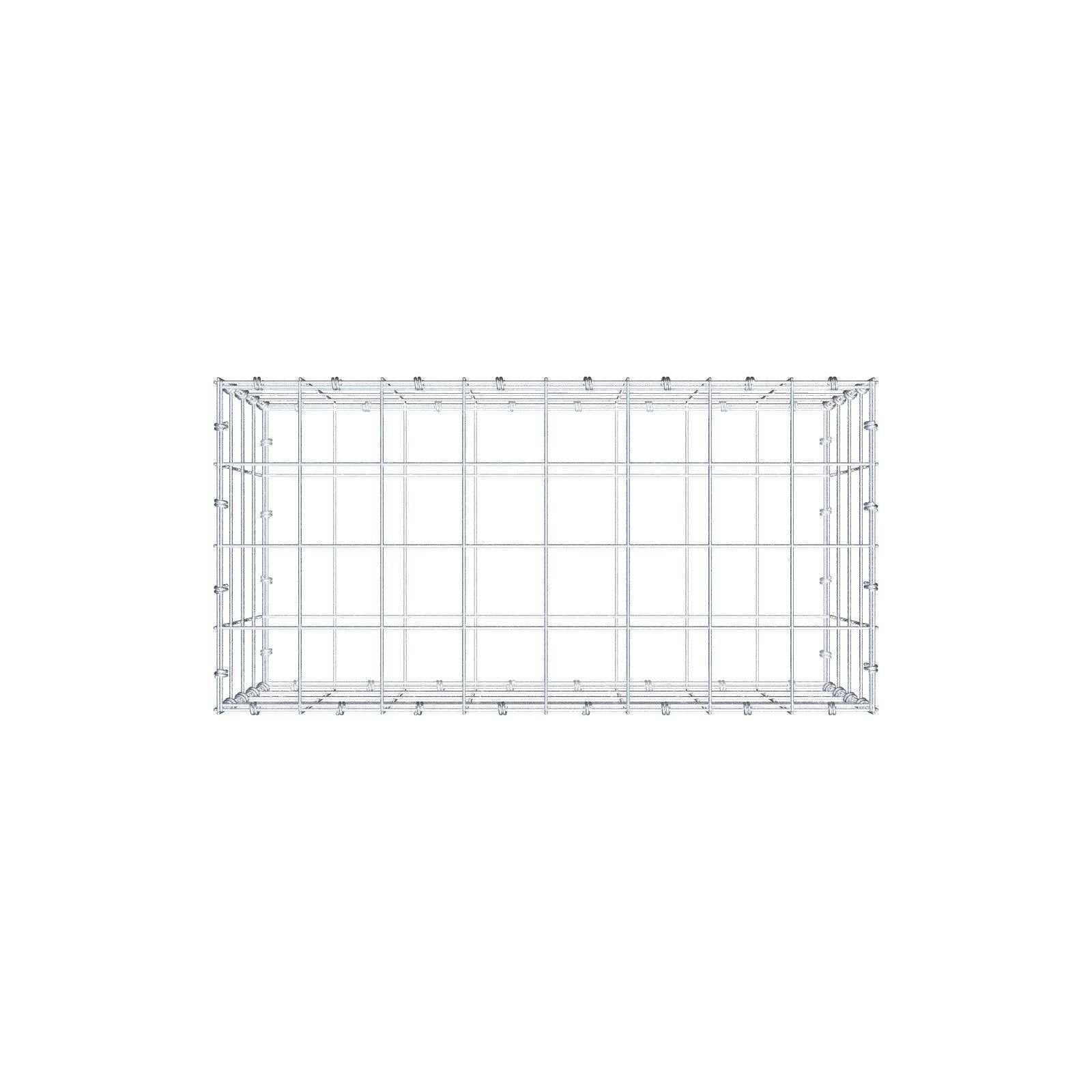 Schanskorf 80 cm x 40 cm x 40 cm (L x H x D), maaswijdte 10 x 10 cm, spiraalring