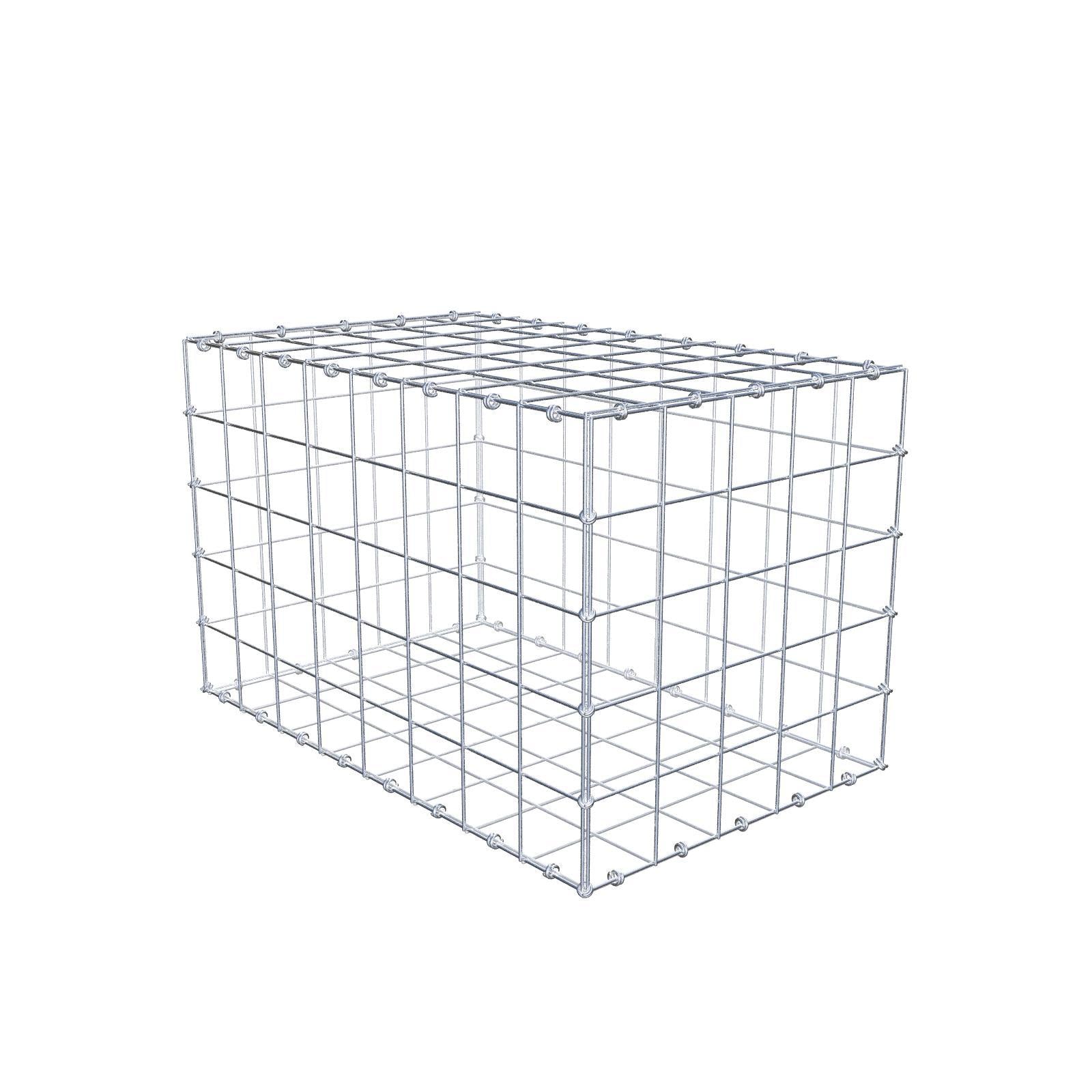 Gabion 80 cm x 50 cm x 50 cm (L x H x P), mailles 10 x 10 cm, anneau en spirale
