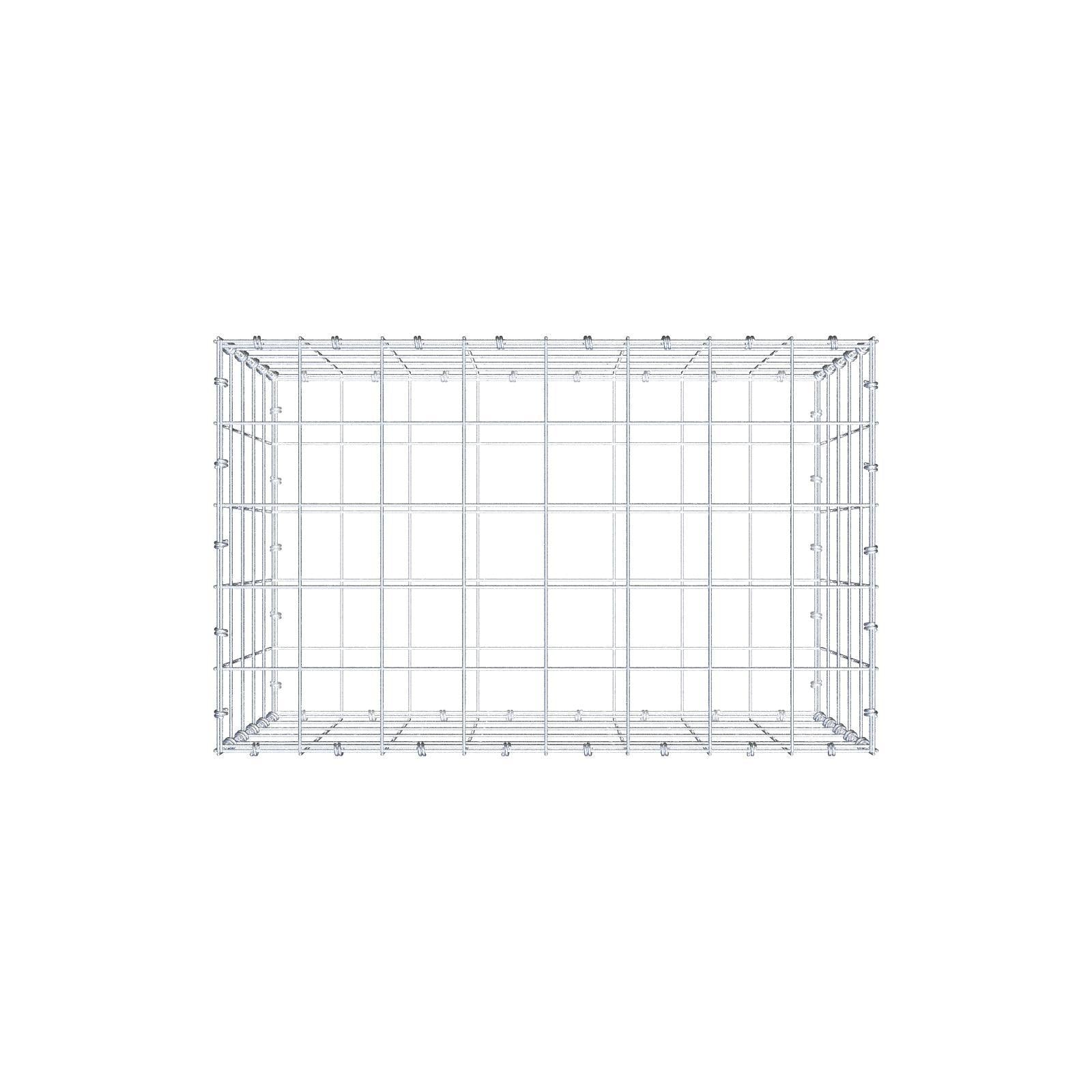 Gabion 80 cm x 50 cm x 50 cm (L x H x D), mesh size 10 x 10 cm, spiral ring