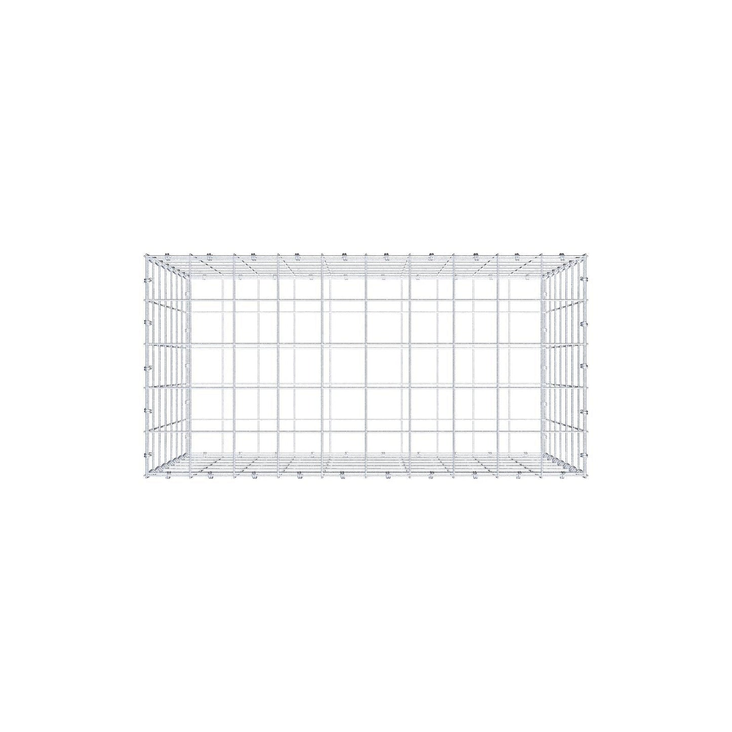 Gavión 100 cm x 70 cm x 50 cm (L x A x P), luz de malla 10 x 10 cm, anillo en espiral