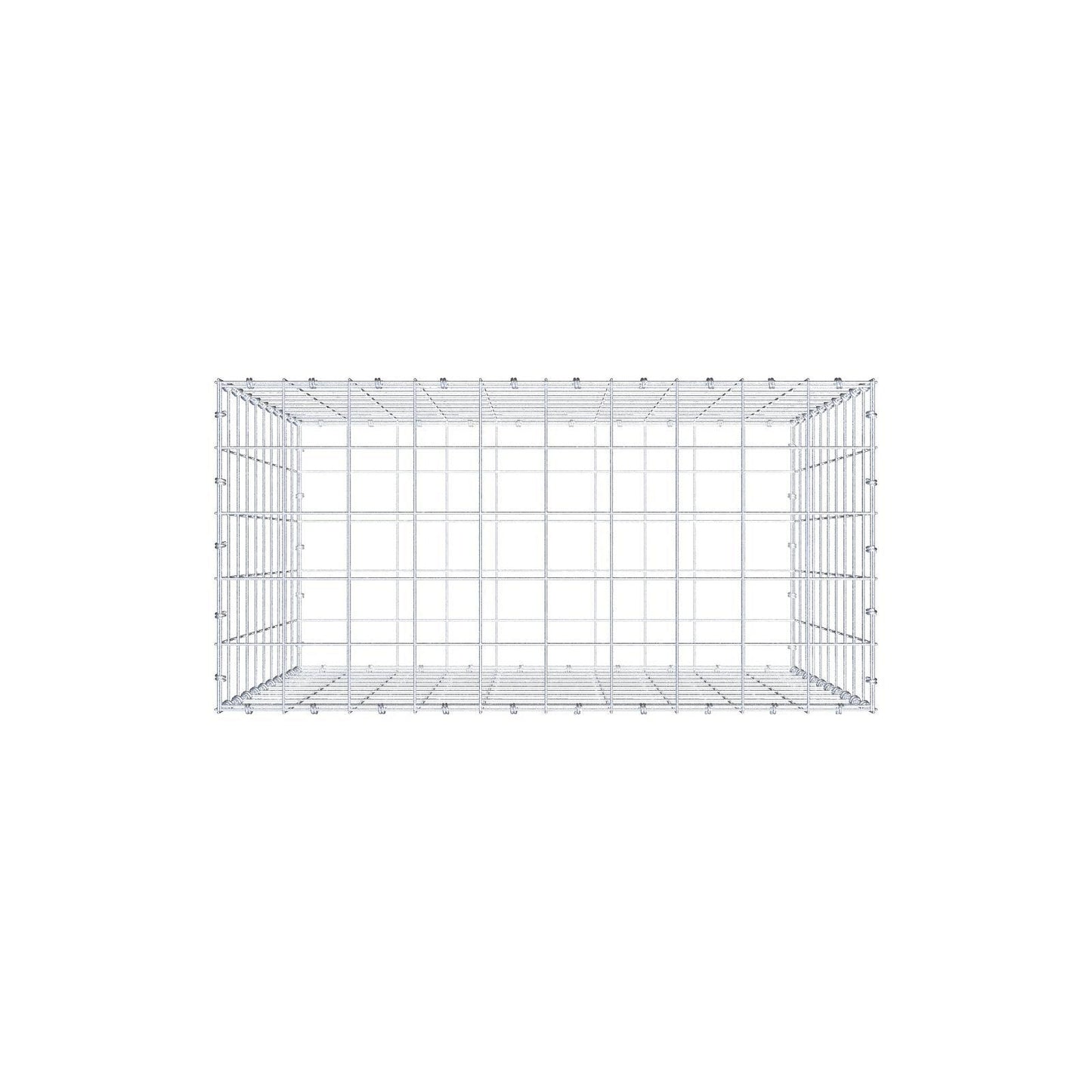 Gabion 100 cm x 100 cm x 50 cm (L x H x D), mesh size 10 x 10 cm, spiral ring