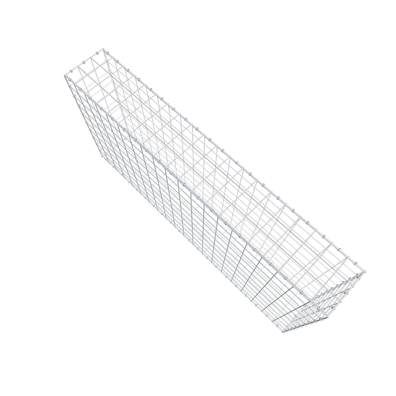 Gabion 200 cm x 100 cm x 30 cm (L x H x P), mailles 10 x 10 cm, anneau en spirale
