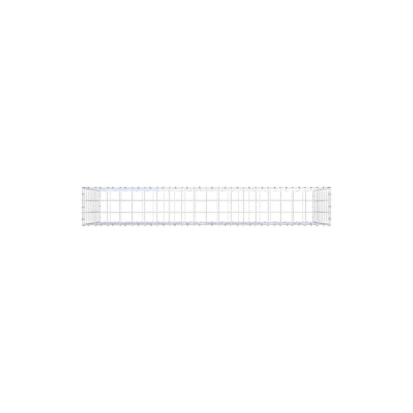 Gabion 200 cm x 100 cm x 30 cm (L x H x P), mailles 10 x 10 cm, anneau en spirale