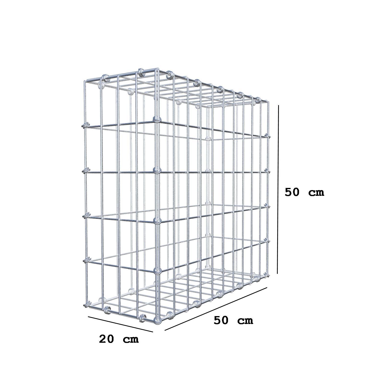 Schanskorf 50 cm x 50 cm x 20 cm (L x H x D), maaswijdte 5 x 10 cm, spiraalring