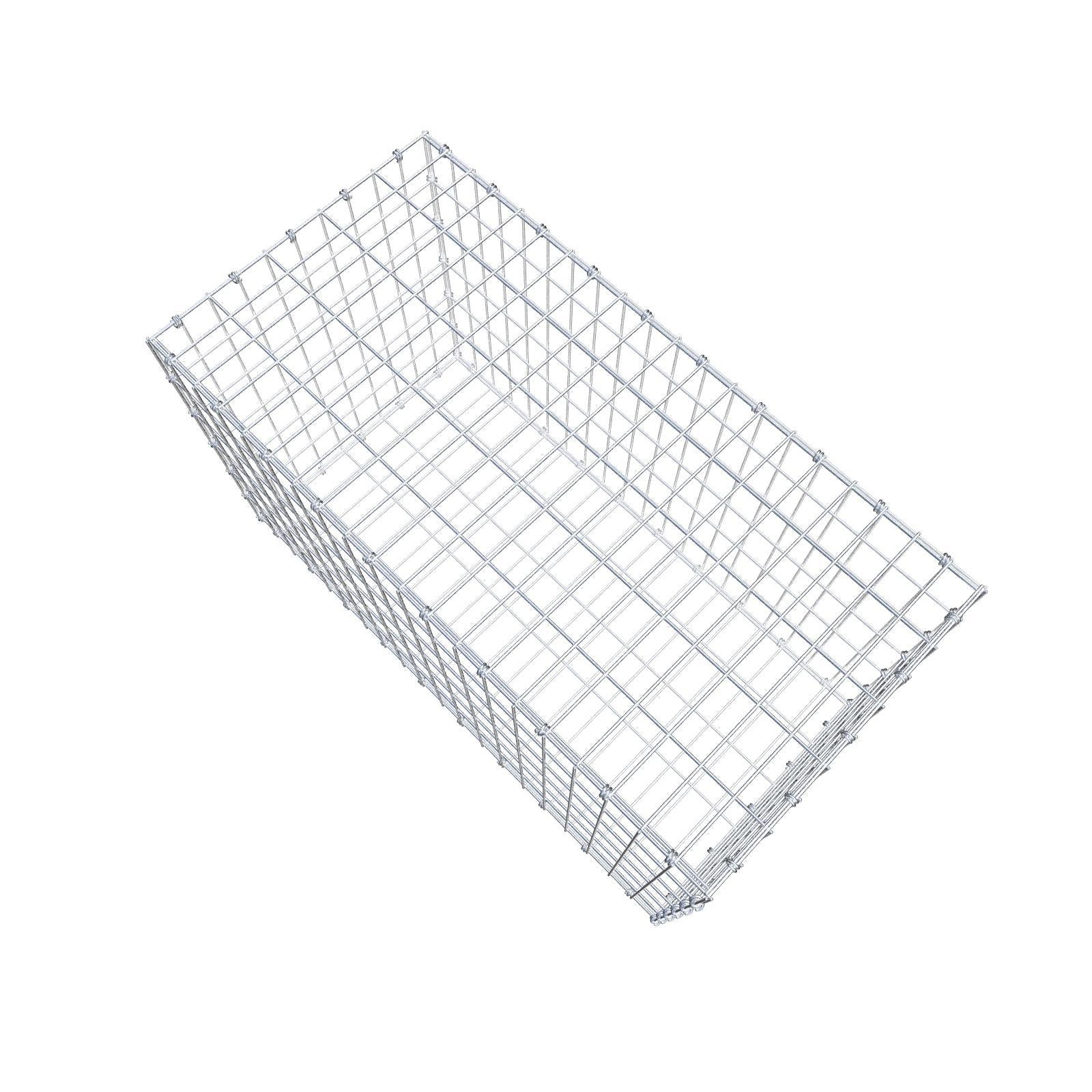 Gabione 100 cm x 60 cm x 50 cm (L x H x T), Maschenweite 5 x 10 cm, Spiralring