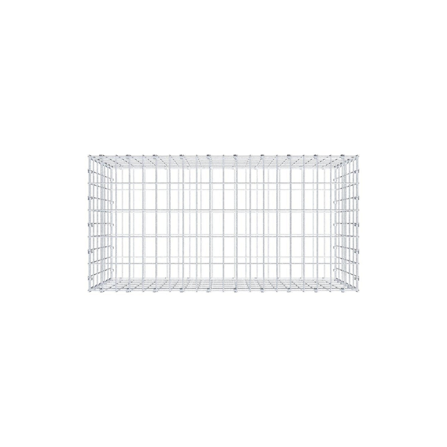 Gabion 100 cm x 60 cm x 50 cm (L x H x D), maskstorlek 5 x 10 cm, spiralring