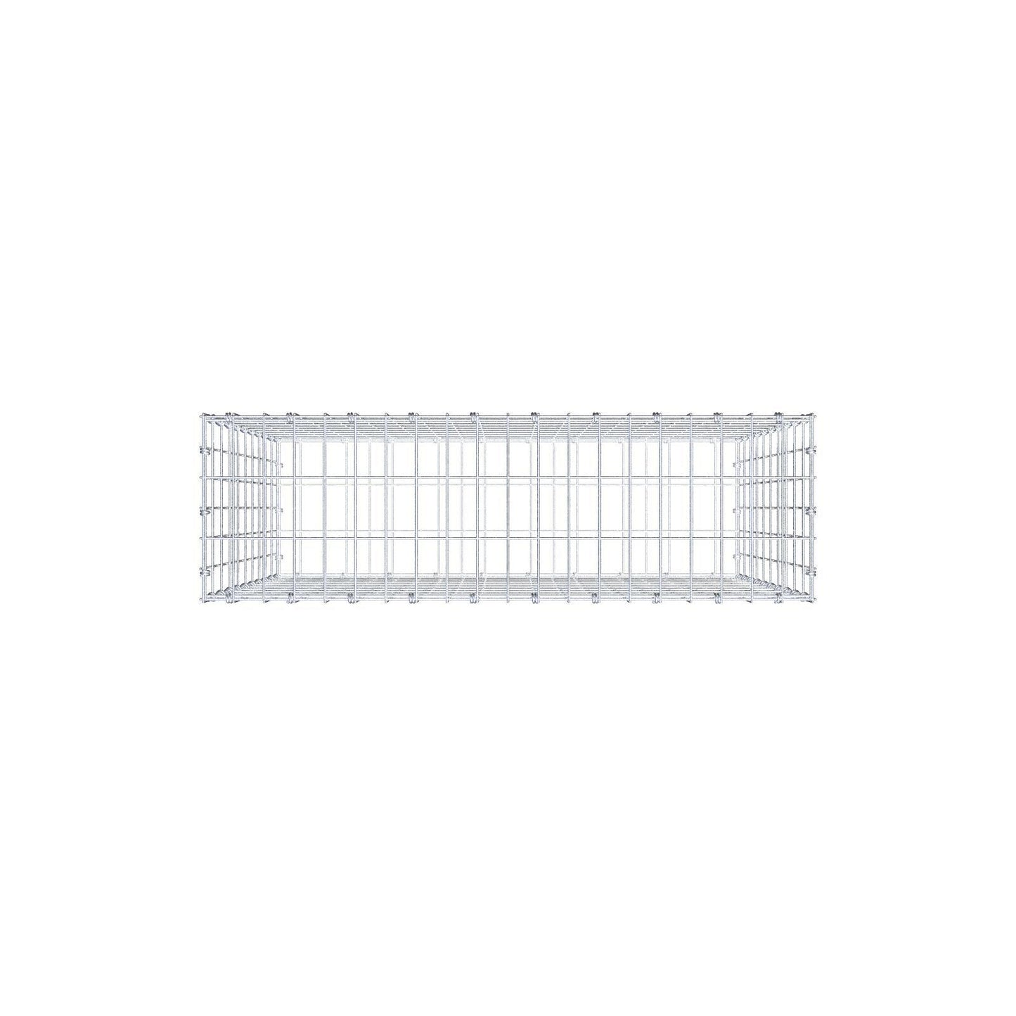 Gabbione 100 cm x 100 cm x 30 cm (L x H x P), maglia 5 x 10 cm, anello a spirale