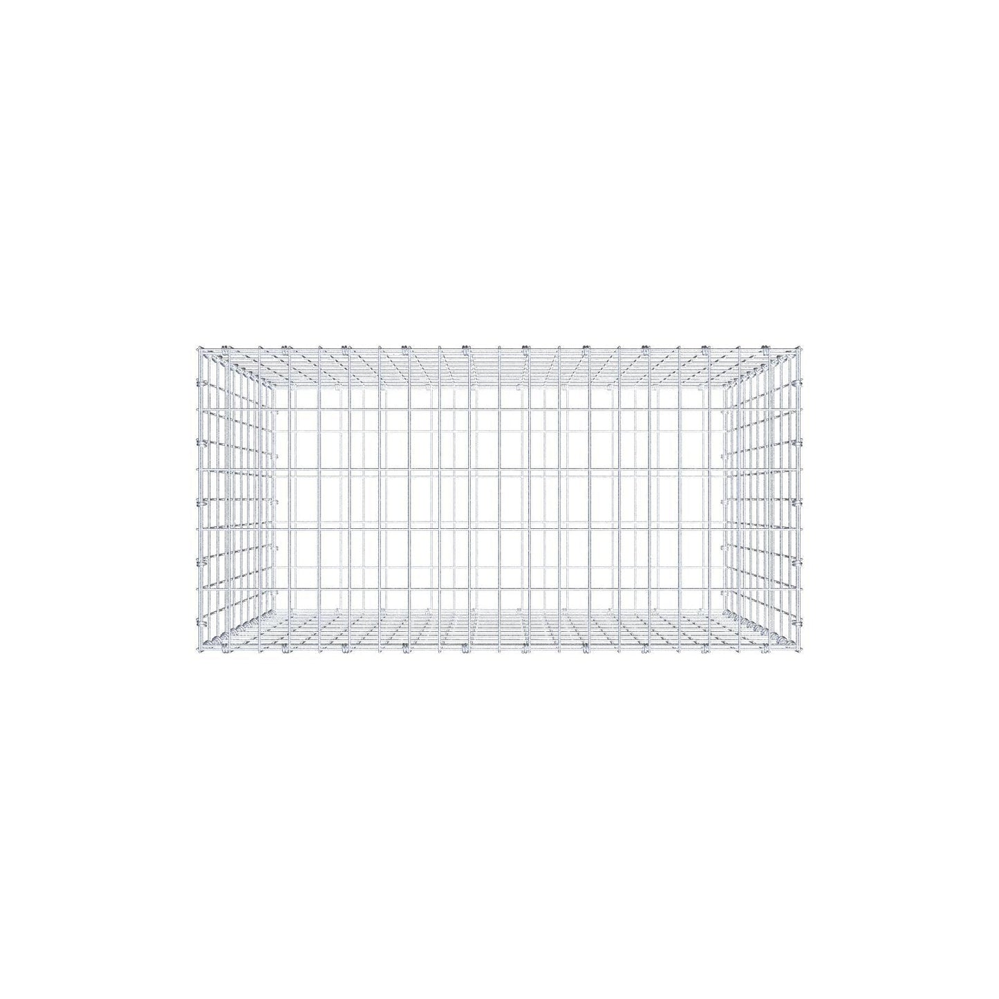 Gabion 100 cm x 100 cm x 50 cm (L x H x P), mailles 5 x 10 cm, anneau en spirale