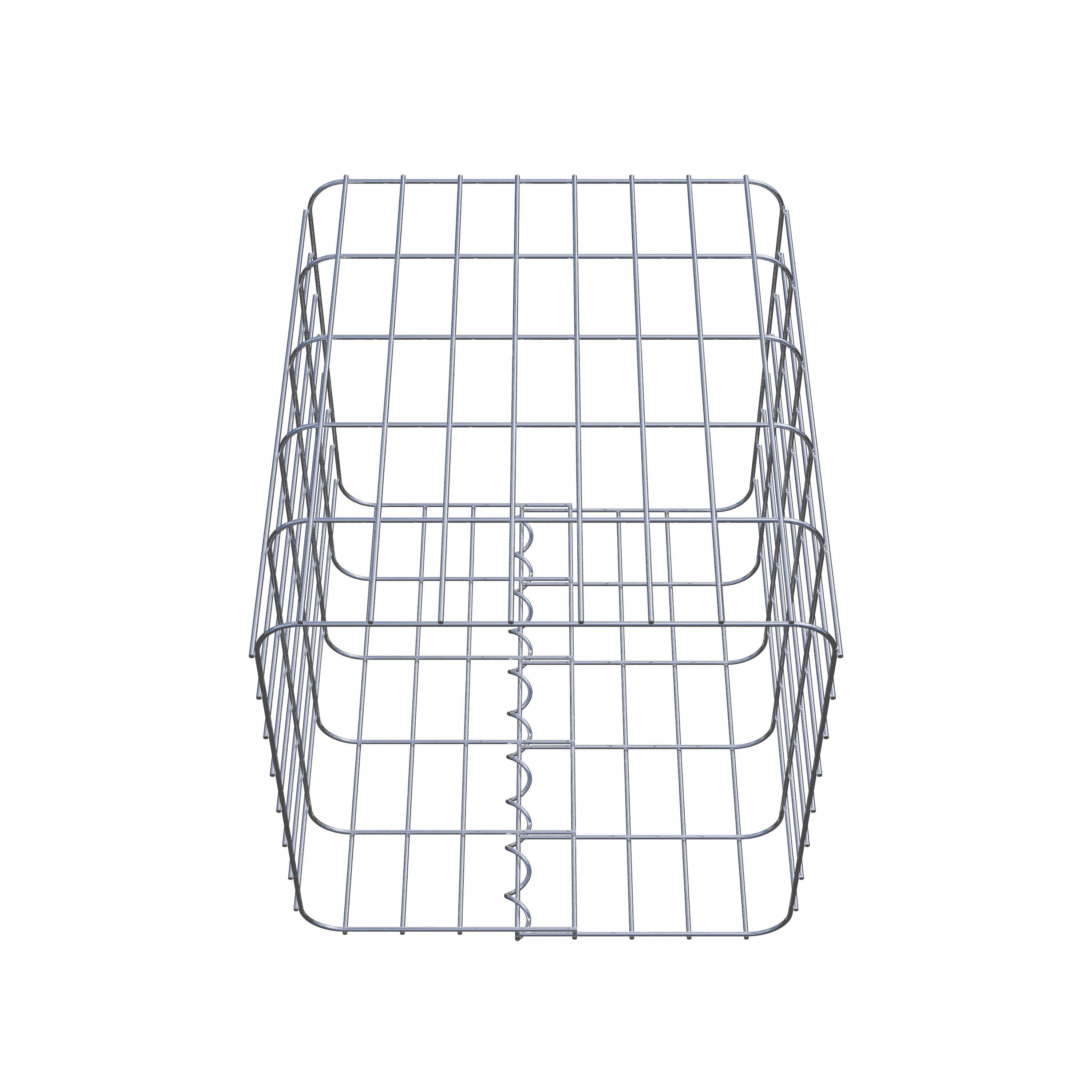 Schanskorfzuil 42 x 42 cm, MW vierkant 5 x 10 cm