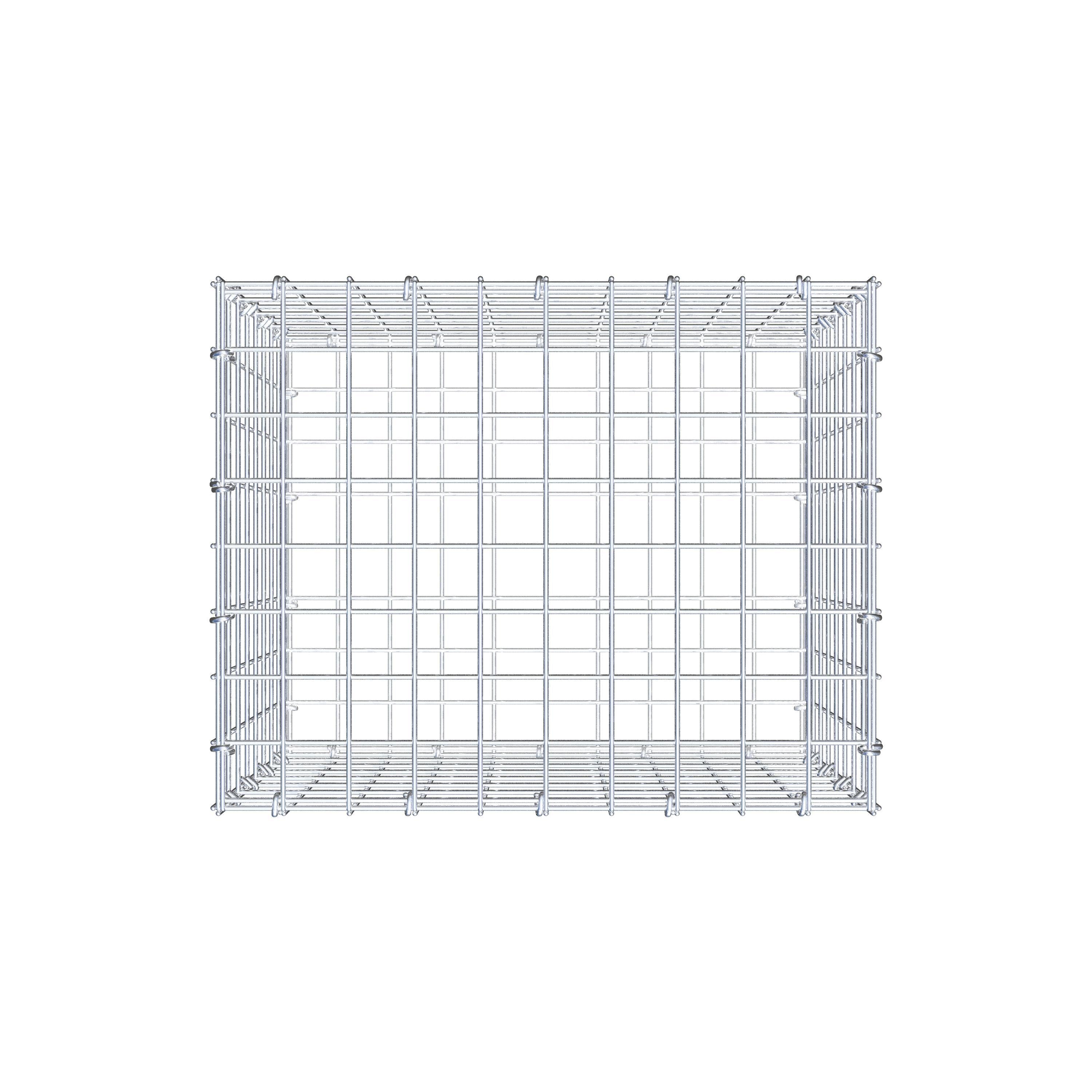 Schanskorf 50 cm x 40 cm x 40 cm (L x H x D), maaswijdte 5 cm x 5 cm, C-ring