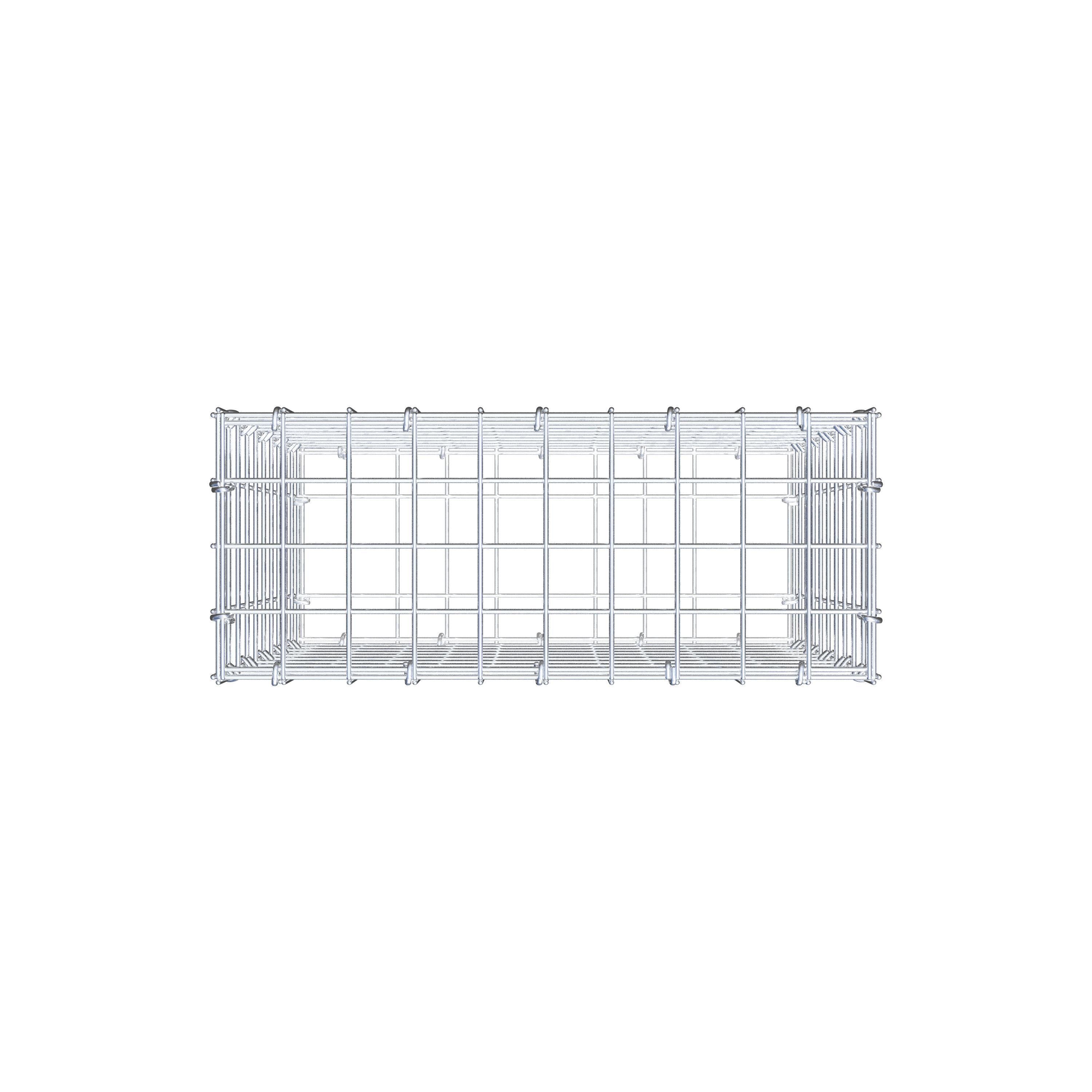 Gabion 50 cm x 50 cm x 20 cm (L x H x D), maskestørrelse 5 cm x 5 cm, C-ring
