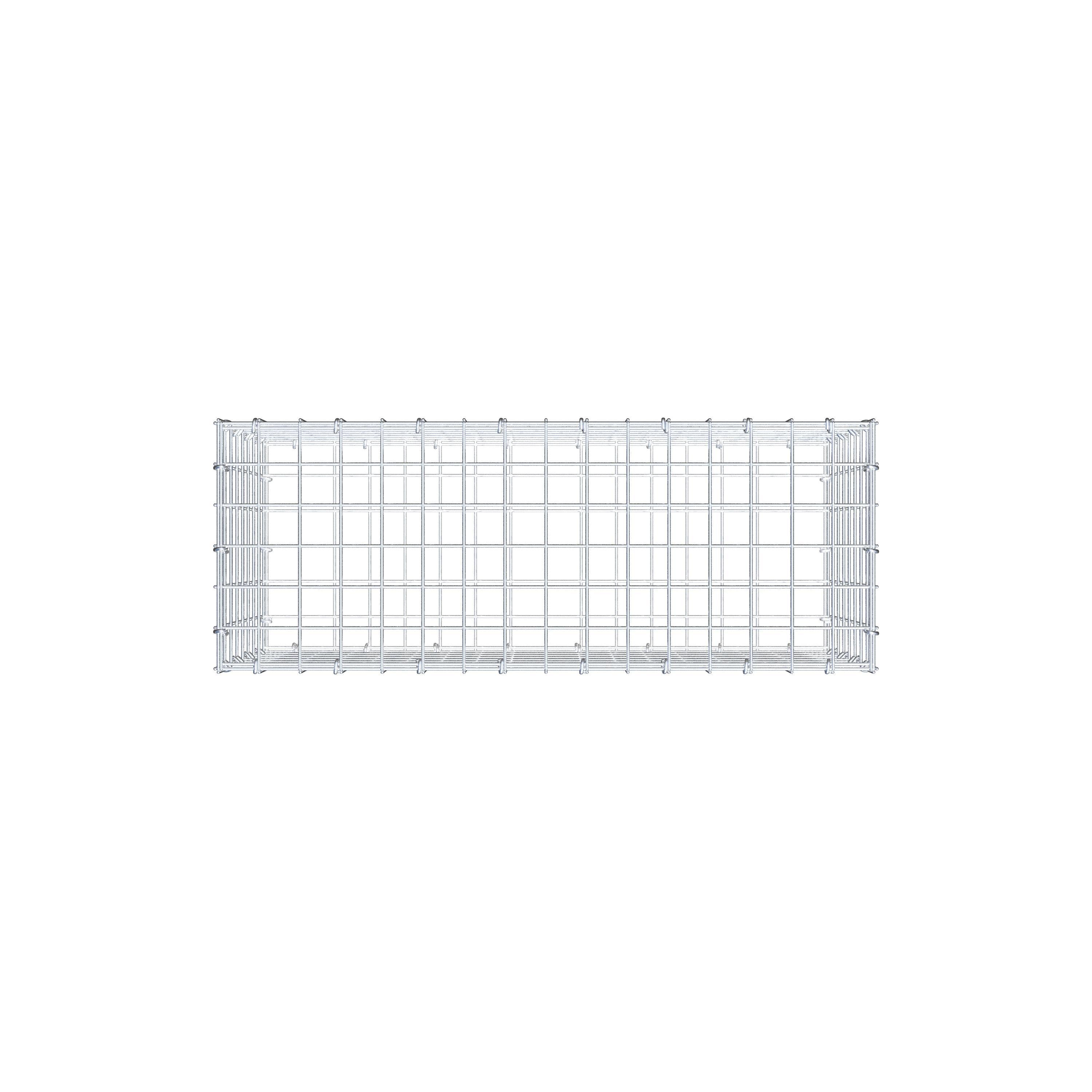 Schanskorf 80 cm x 40 cm x 30 cm (L x H x D), maaswijdte 5 cm x 5 cm, C-ring